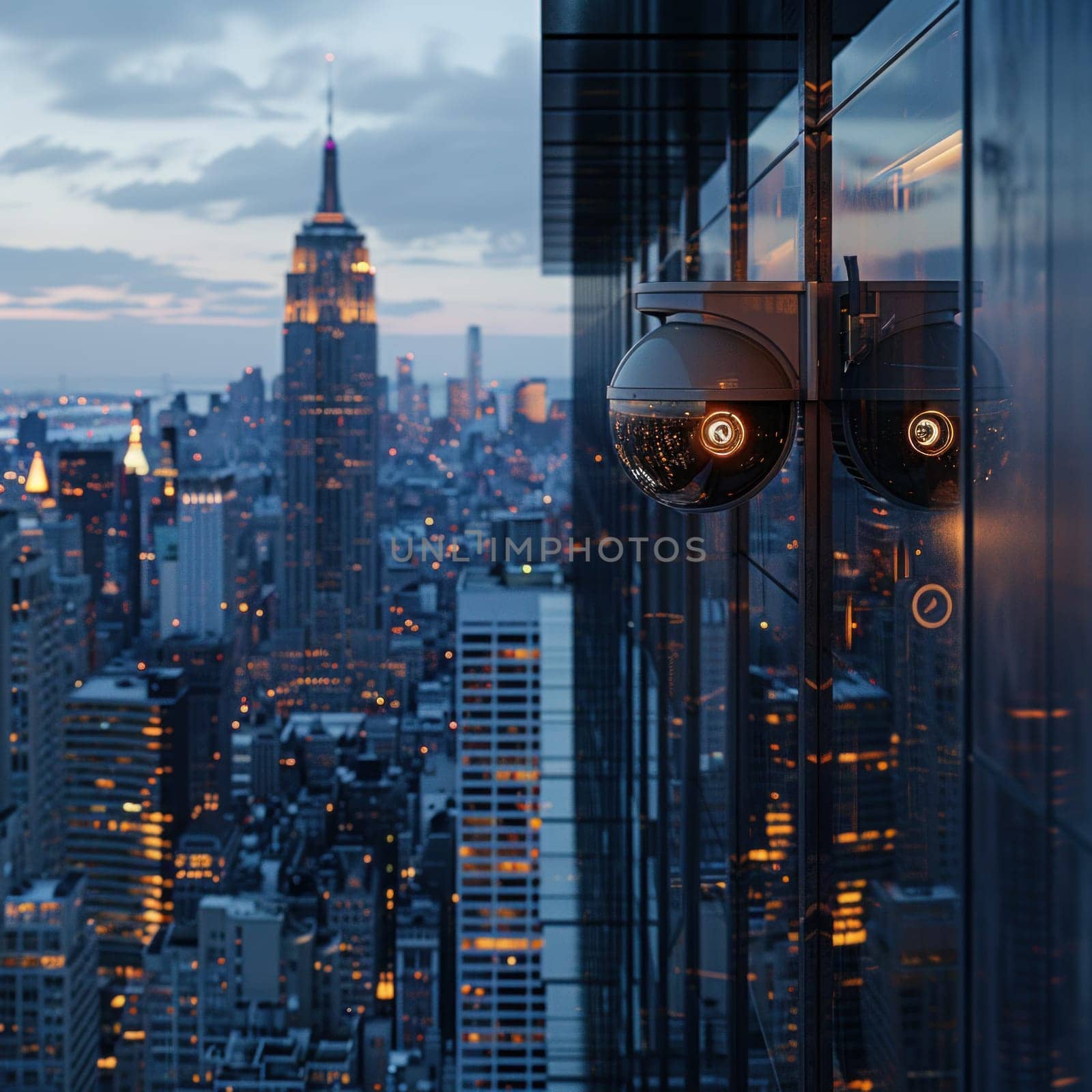Surveillance Cameras Mounted on Tall Building by but_photo