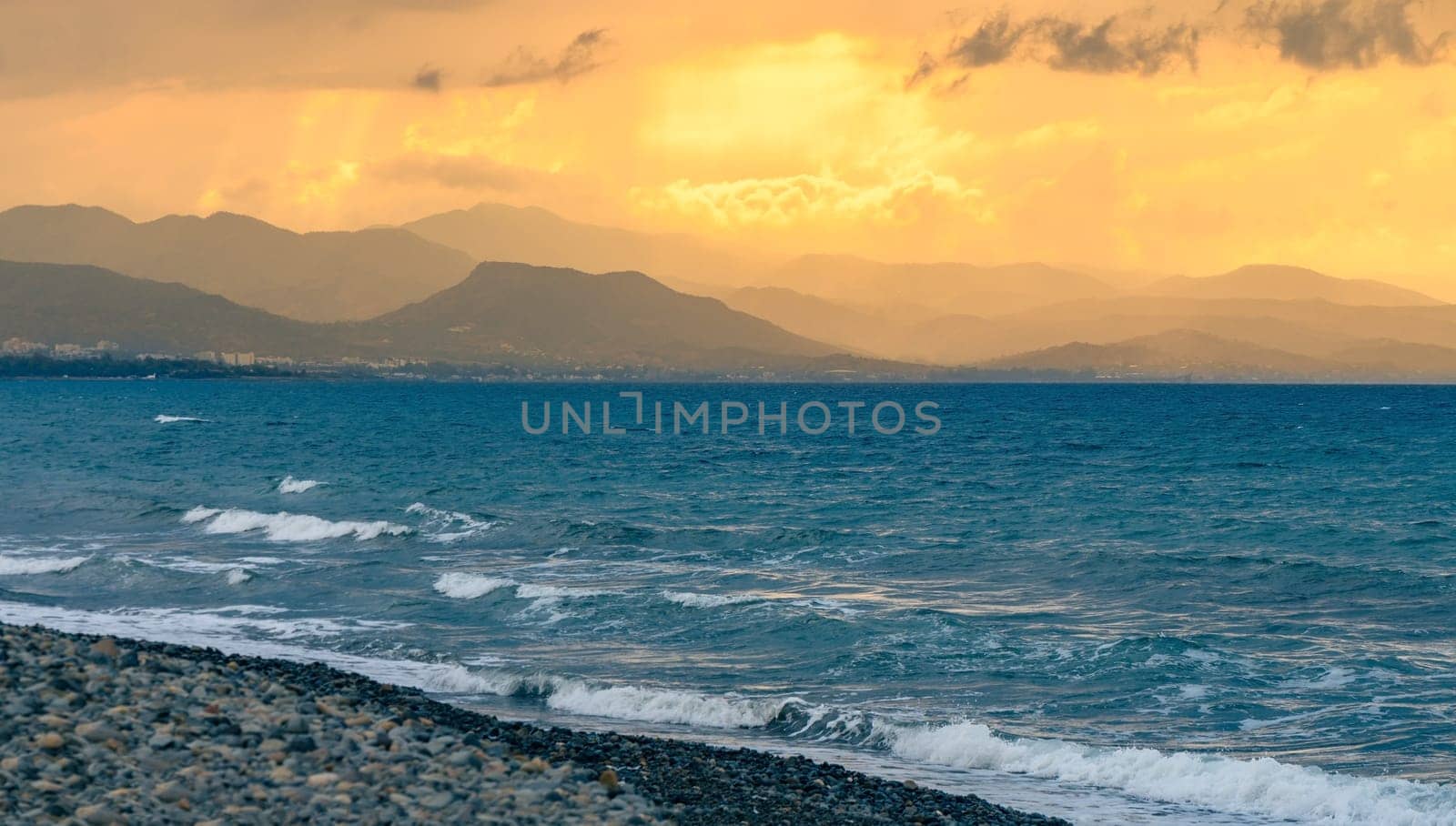 Beautiful landscape of mountains and the Mediterranean sea