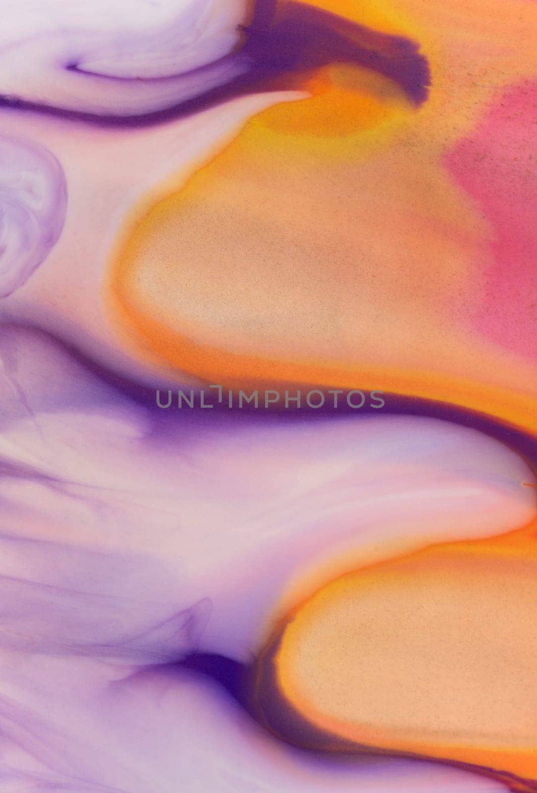 Abstract Fluid Acrylic Painting. Liquid background. Duotone compositions with gradient flow shape. by MariDein