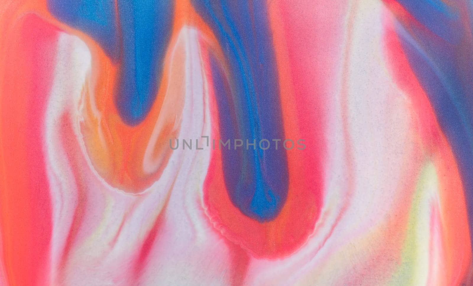 Red and blue fluid wave. Duotone compositions with gradient flow shape. Innovation modern background. Abstract Fluid Acrylic Painting. Liquid background.