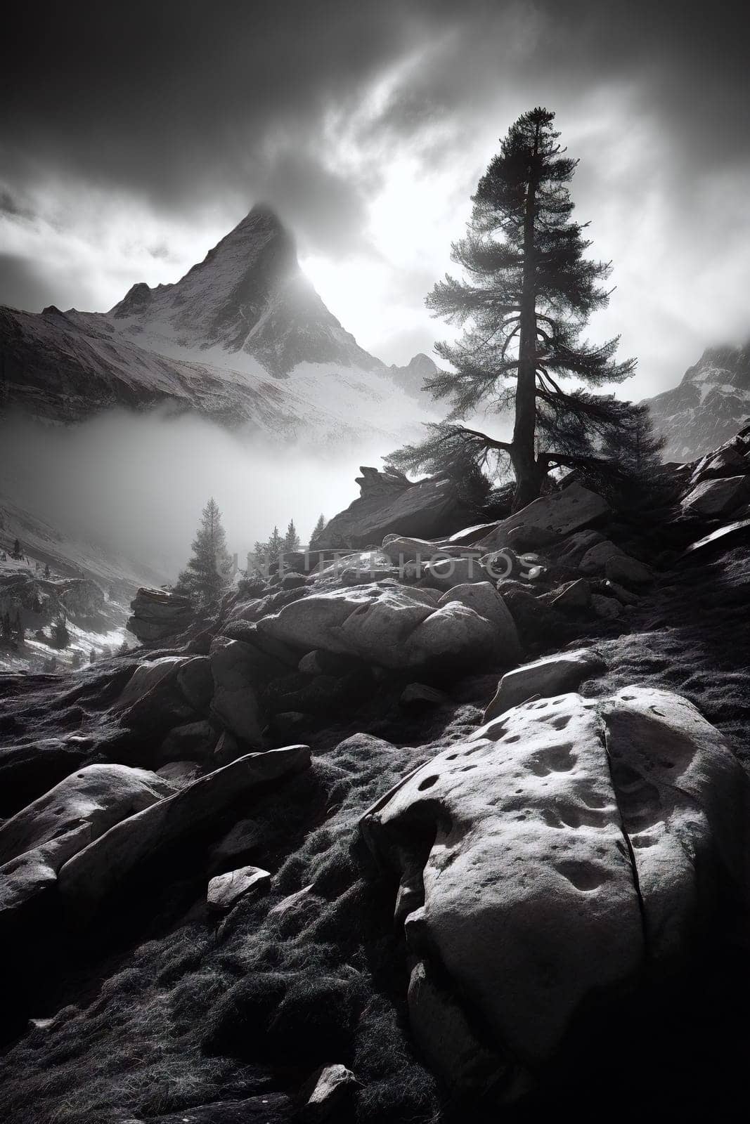 Monochrome Alpine Majesty by chrisroll