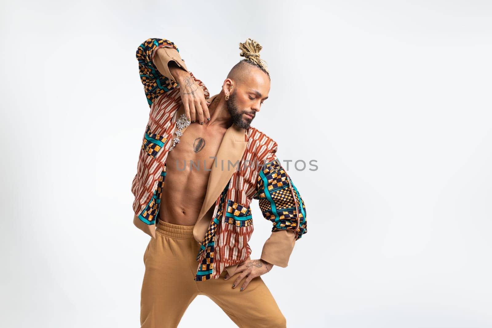 Black Gay Man in Stylish Jacket by andreonegin