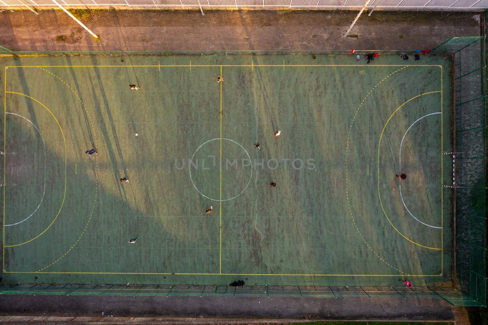 Street public mini football court aerial view by andreonegin