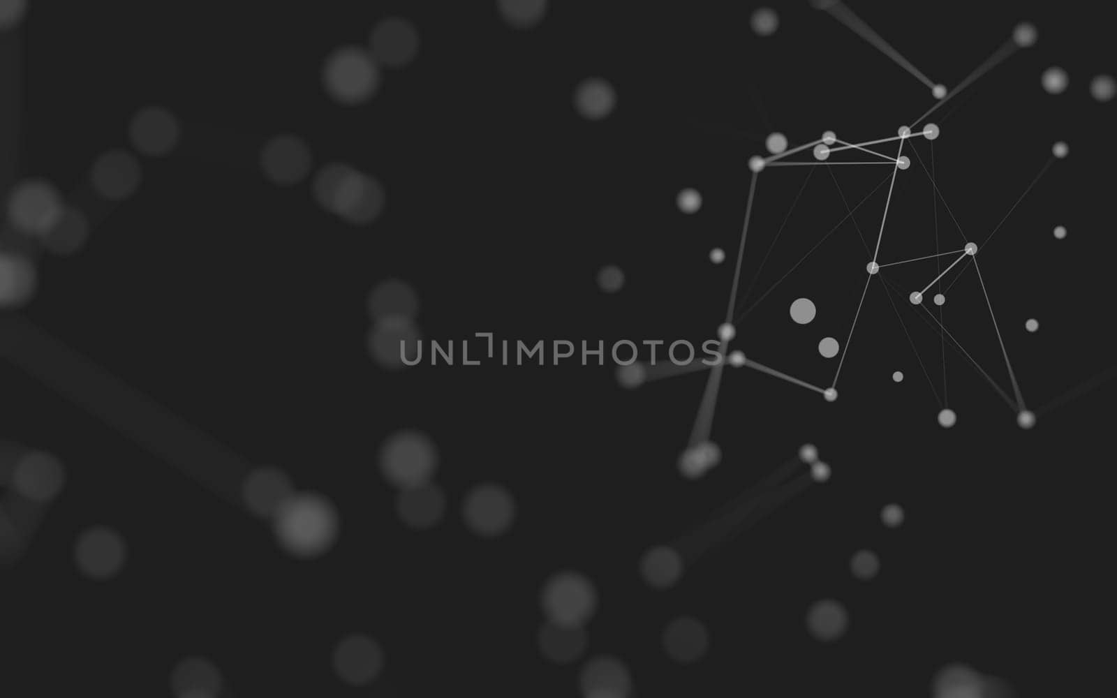 3d Abstract background. Molecules technology with polygonal shapes, connecting dots and lines. Connection structure. Big data visualization. 3d background. 