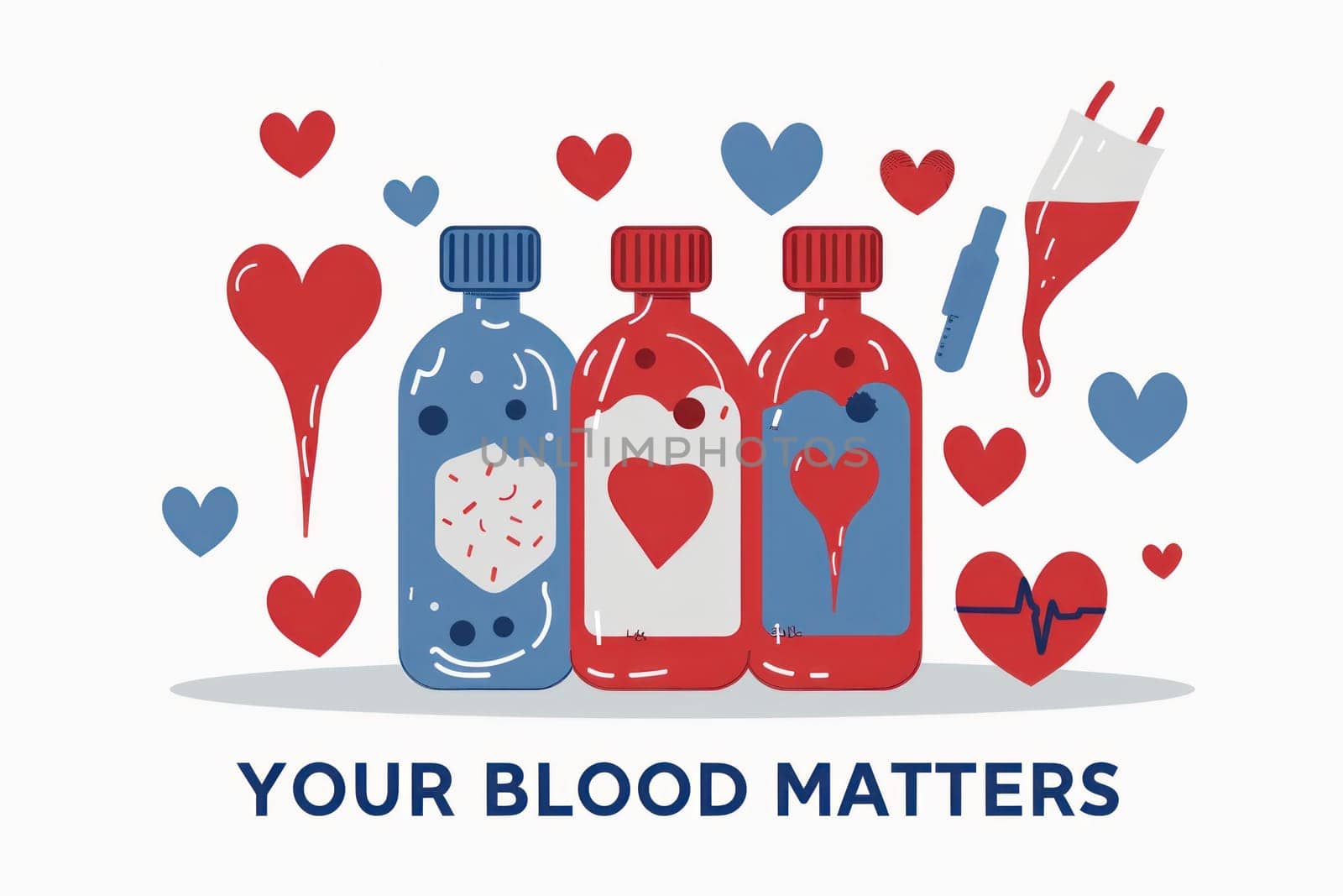 Flat illustrator for banner blood donation. by golfmerrymaker