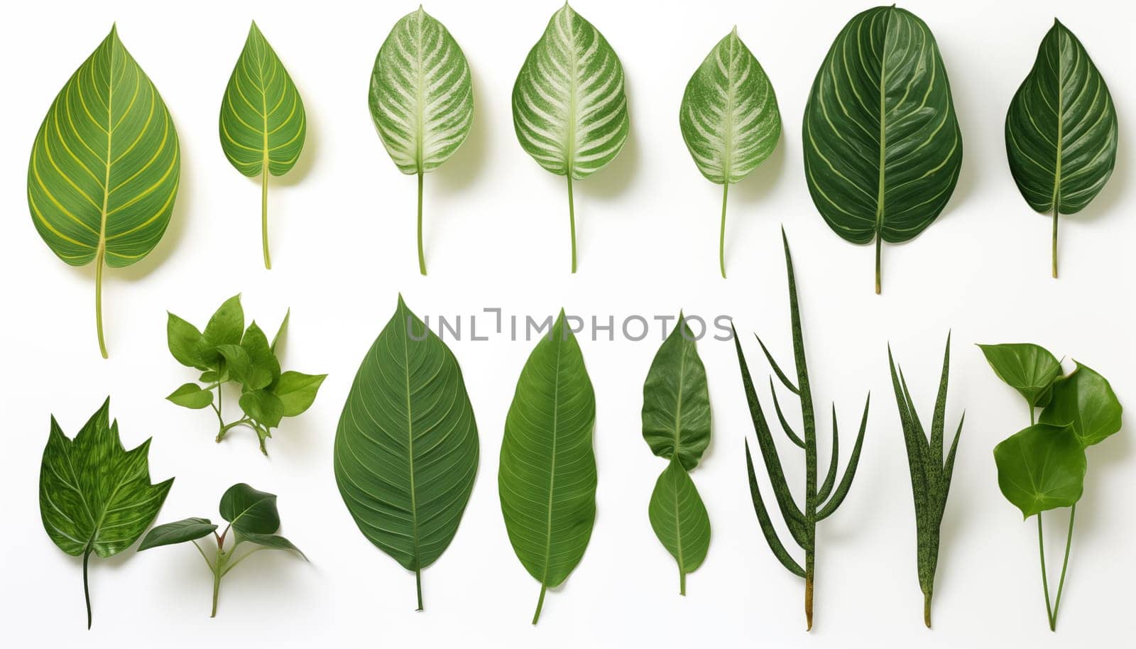 Arrowhead Plant, isolated, white background. High quality photo