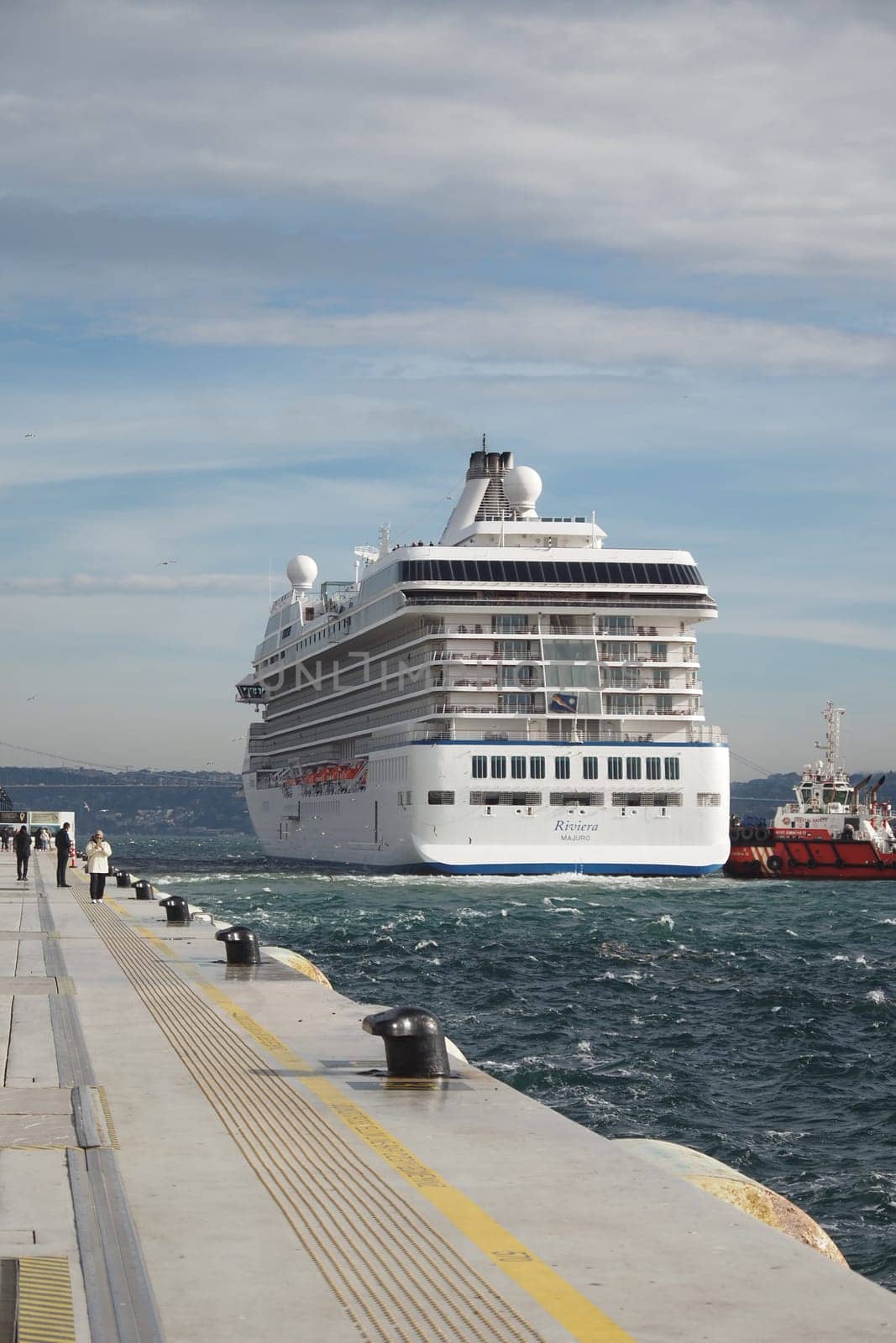 Turkey istanbul 19 june 2023. cruise ship in Galataport, Istanbul.