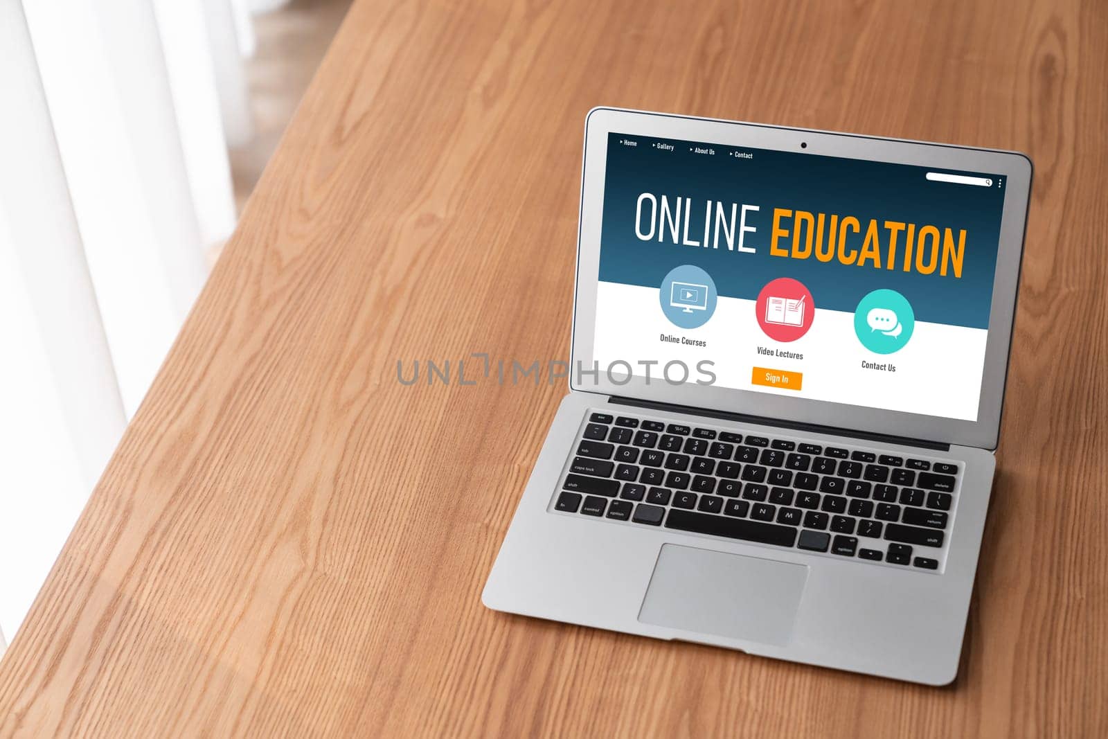 E-learning website with modish sofware for student to study online on the internet network