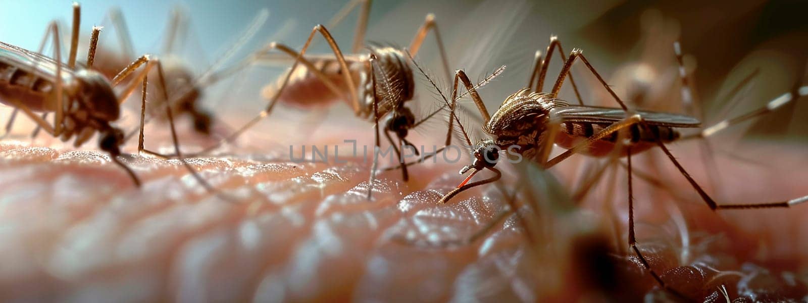 Mosquito bites skin close-up. Selective focus. by yanadjana