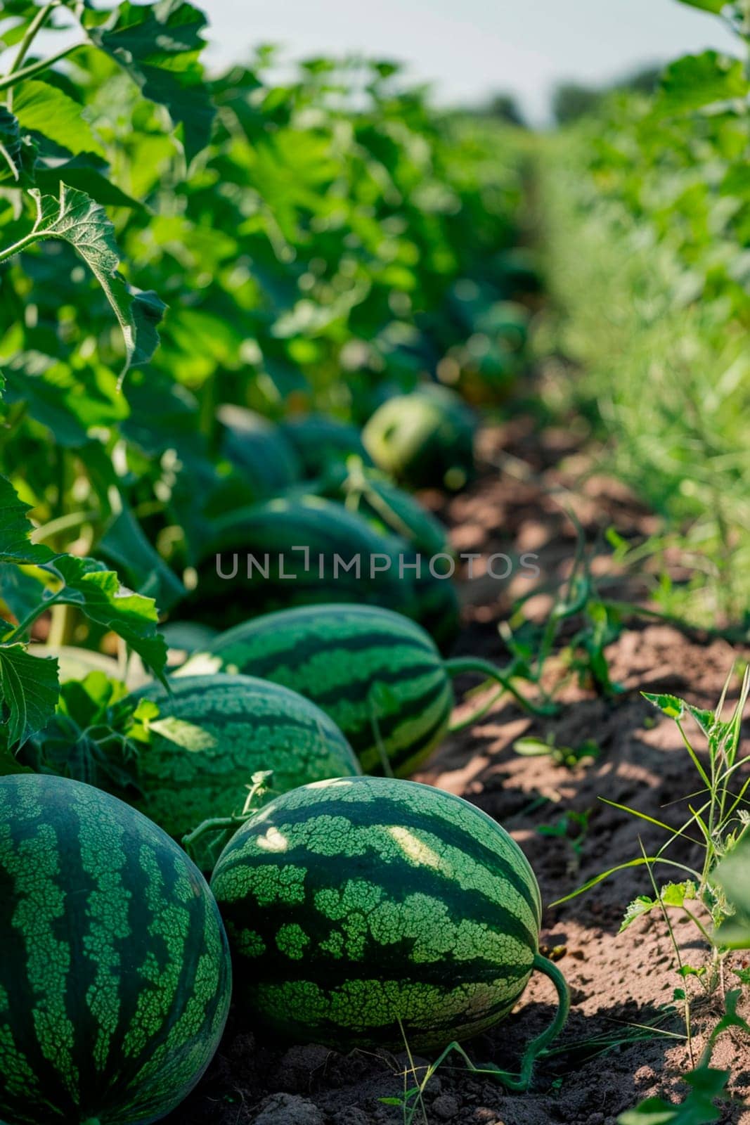 watermelon harvest on the plantation. Selective focus. food.