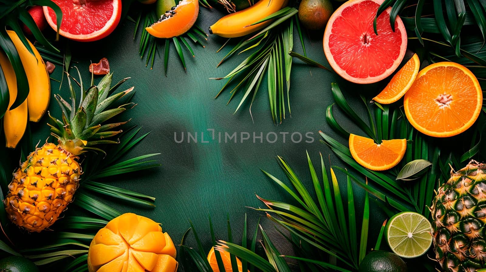 various beautiful exotic fruits. Selective focus. by yanadjana