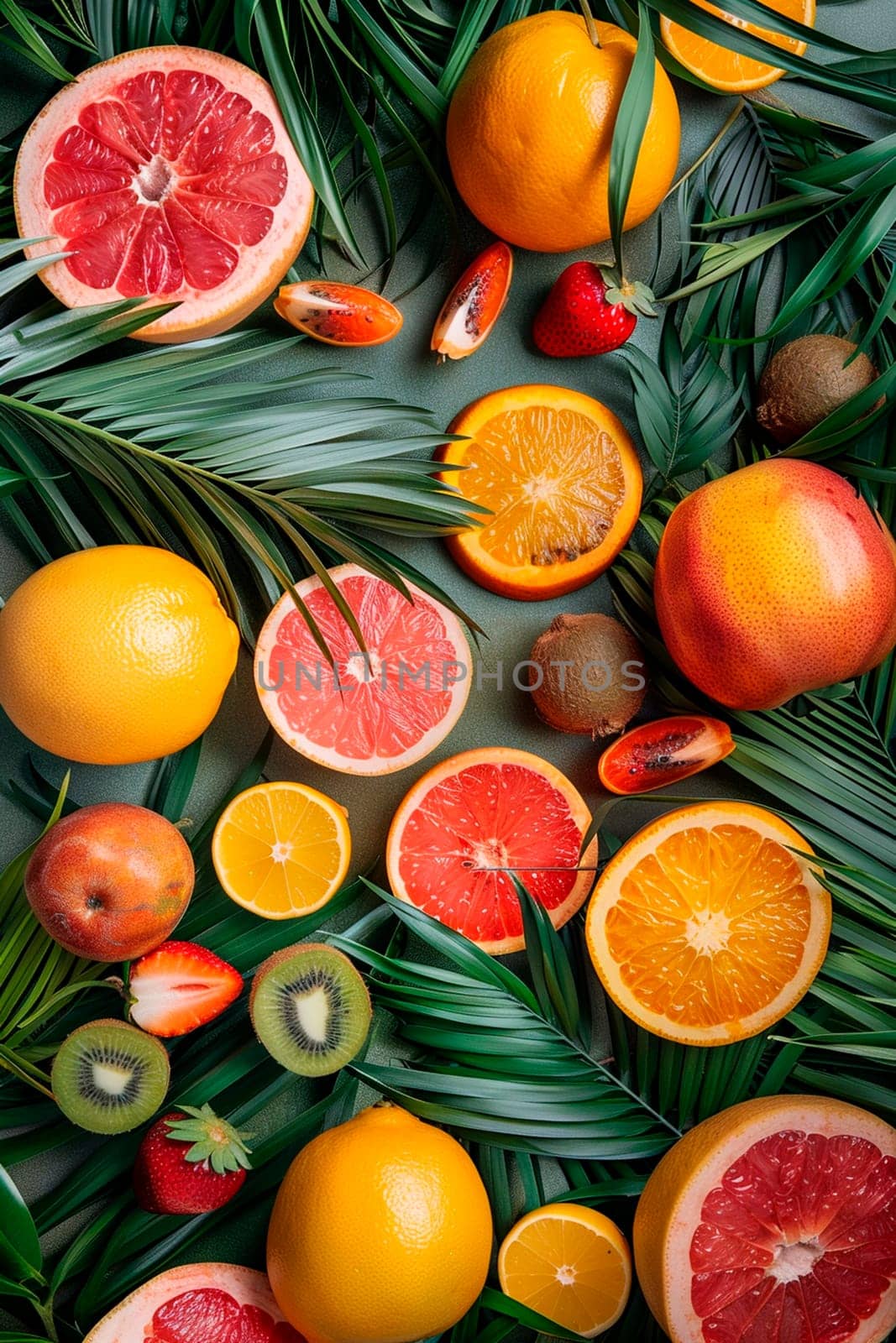 various beautiful exotic fruits. Selective focus. by yanadjana