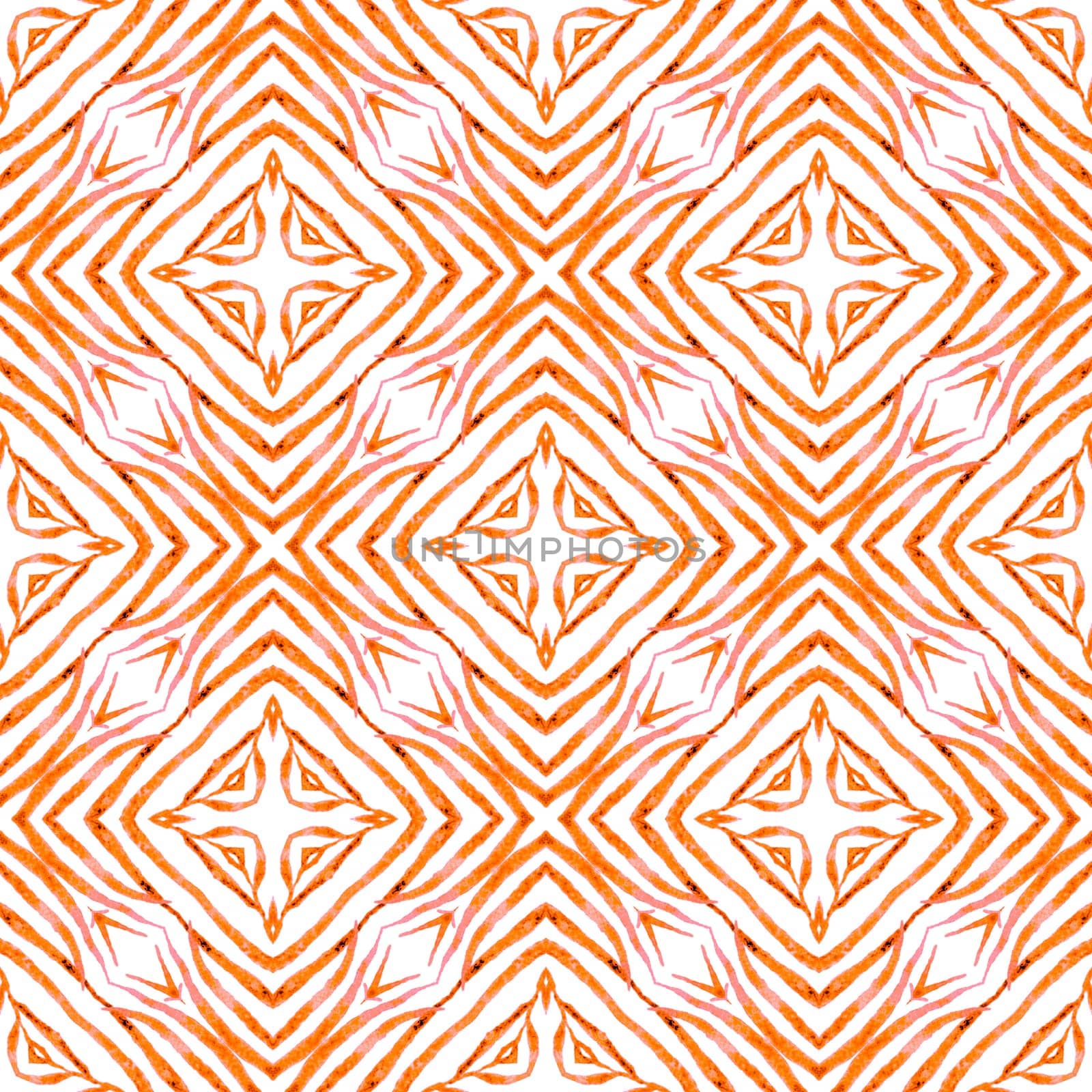 Summer exotic seamless border. Orange elegant by beginagain