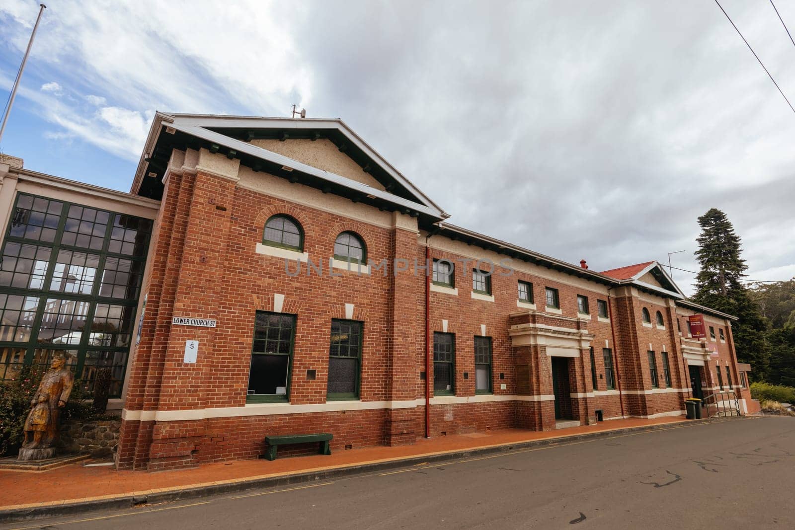 GEEVESTON AUSTRALIA - FEBRUARY 25, 2024: Town views of Geeveston on the Southern Peninsula in Huon Valley, Tasmania, Australia