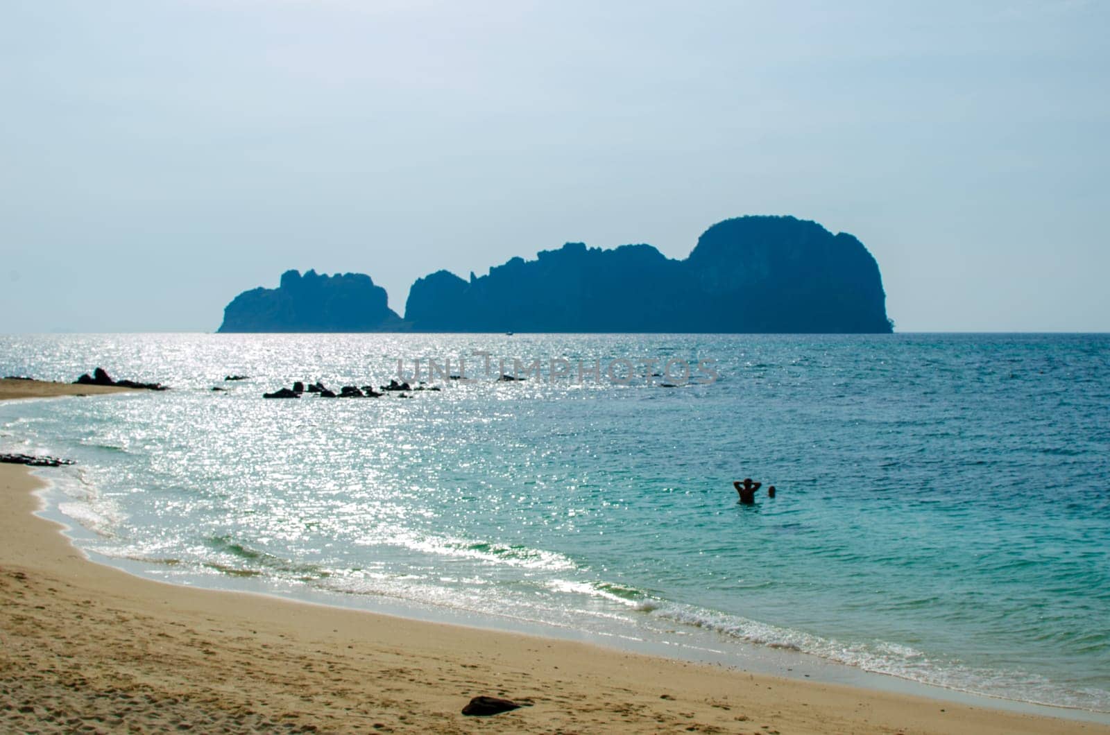 Beautiful sea and beach view and turquoise water in Thailand by lucia_fox