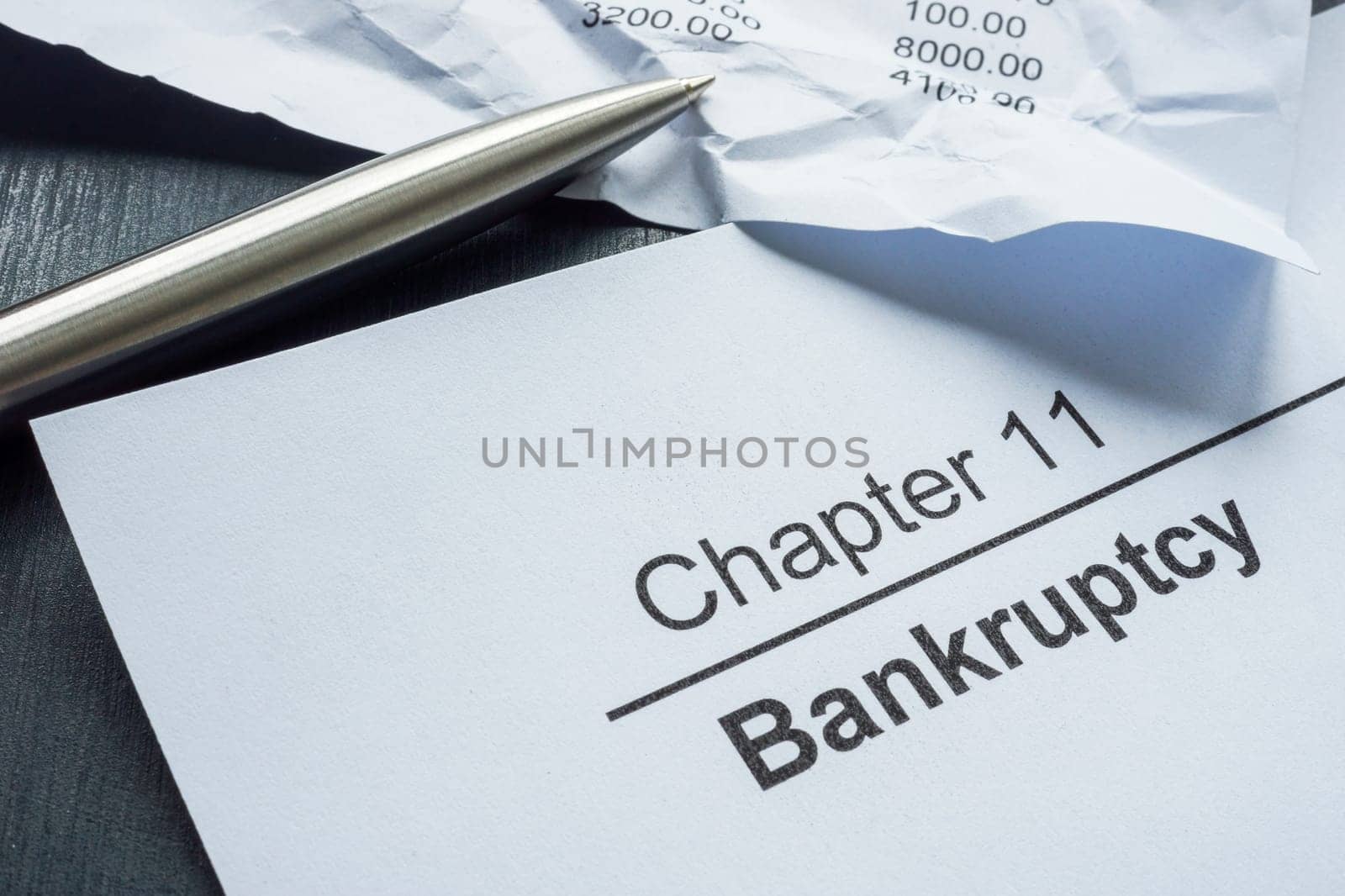 Chapter 11 bankruptcy and crumpled financial statement. by designer491