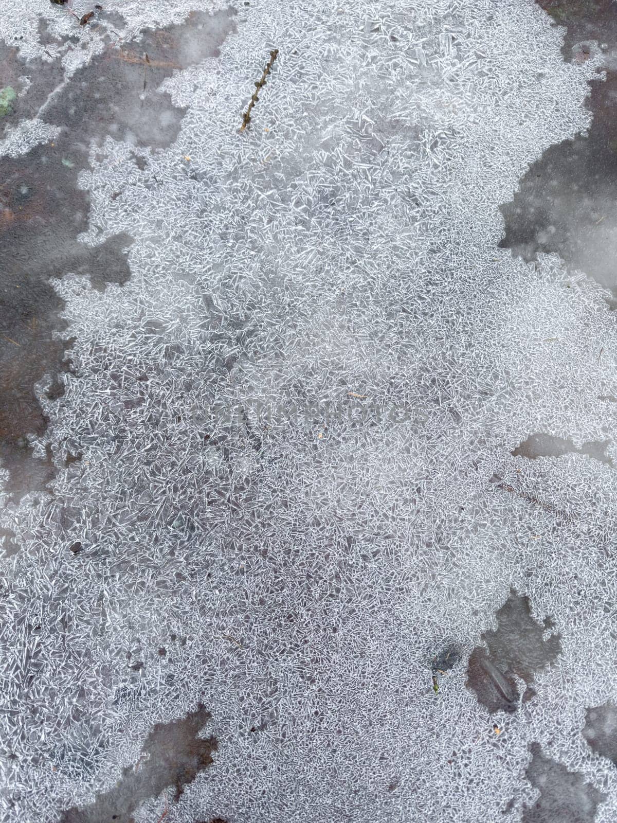 close-up view of snowflakes on ice, Cristals of water, sunlight. High quality photo