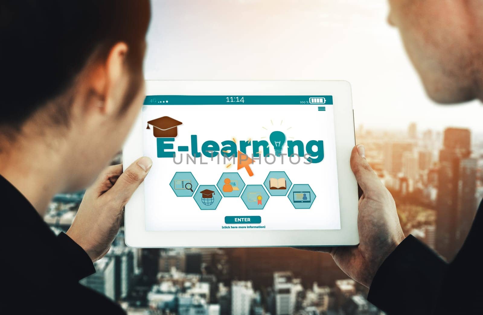 E-learning for Student and University Concept uds by biancoblue