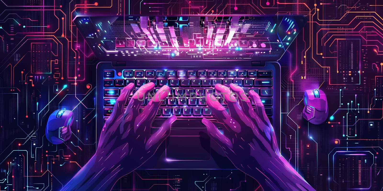Computer hacker or Cyber attack concept background. High quality photo