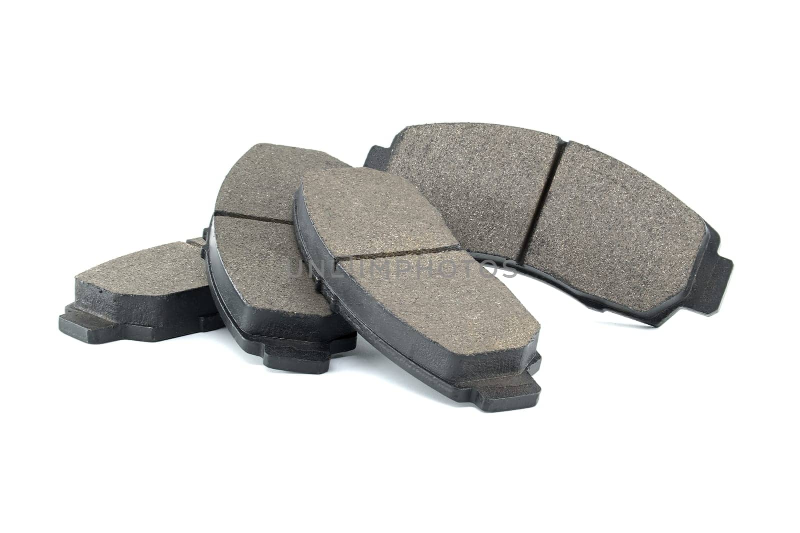 Brake pads isolated on white background by NetPix