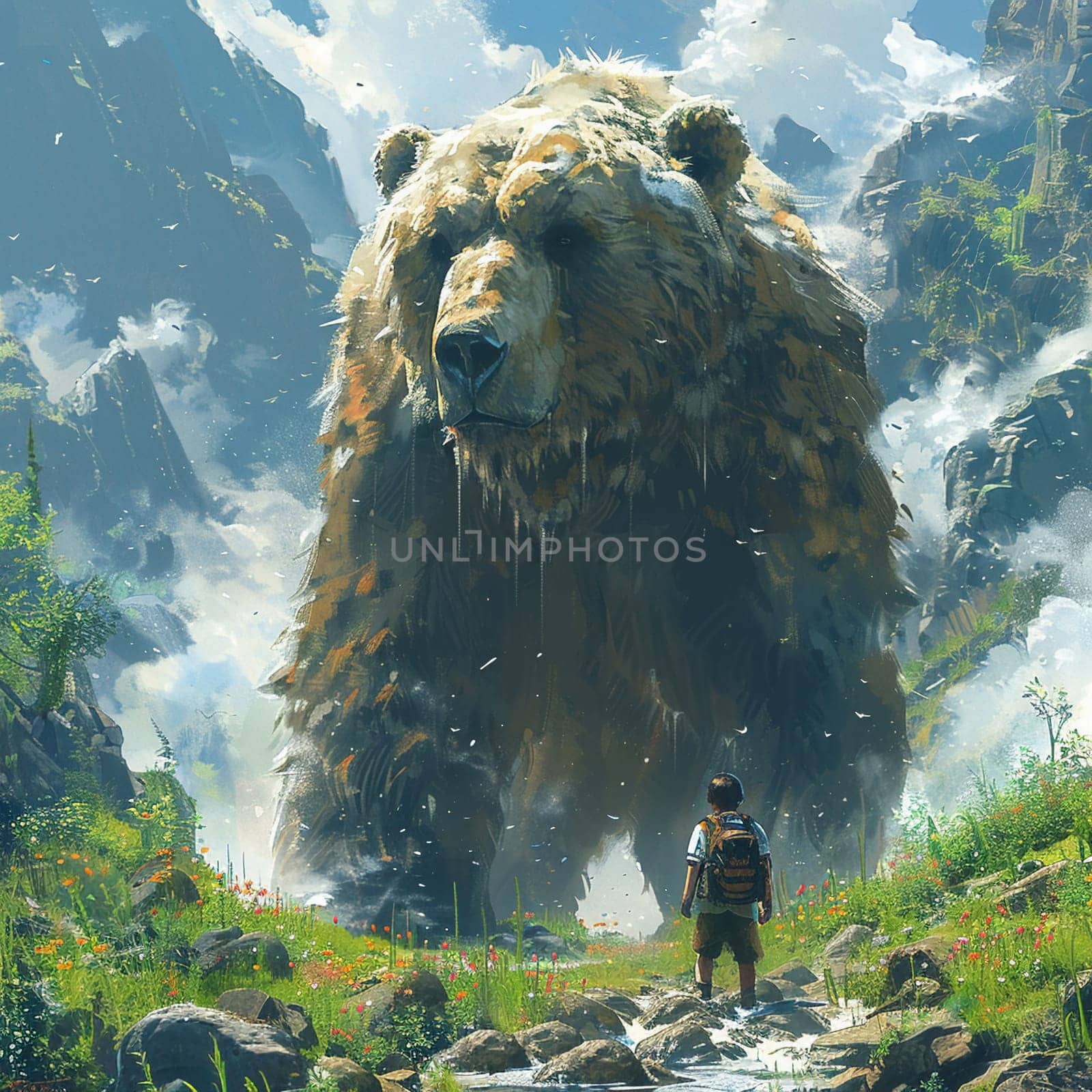 Concept art for video game where players protect endangered species on World Wildlife Day.