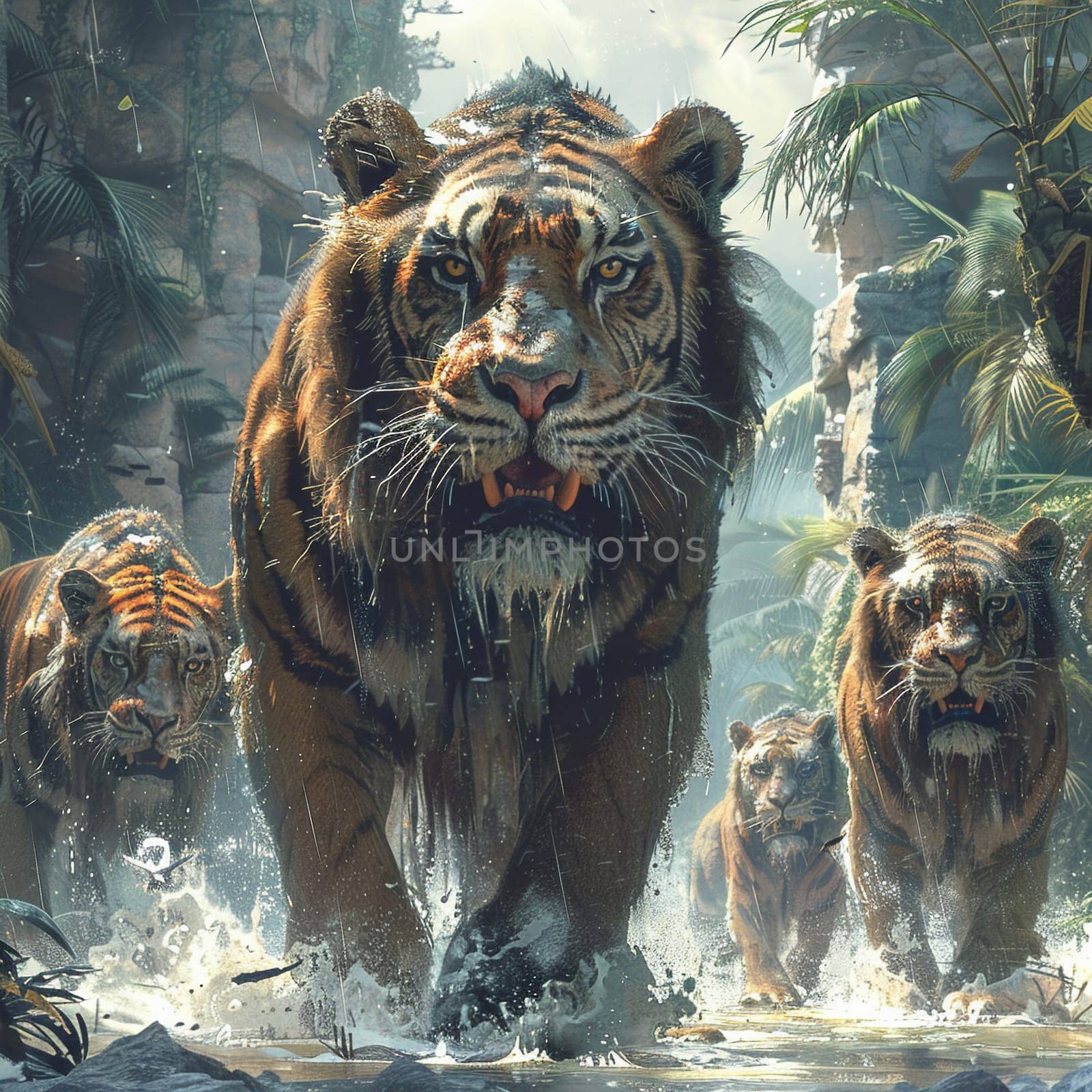 Concept art for video game where players protect endangered species on World Wildlife Day. by Benzoix