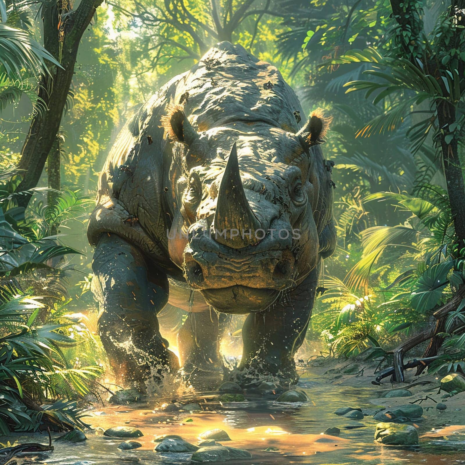 Concept art for video game where players protect endangered species on World Wildlife Day. by Benzoix