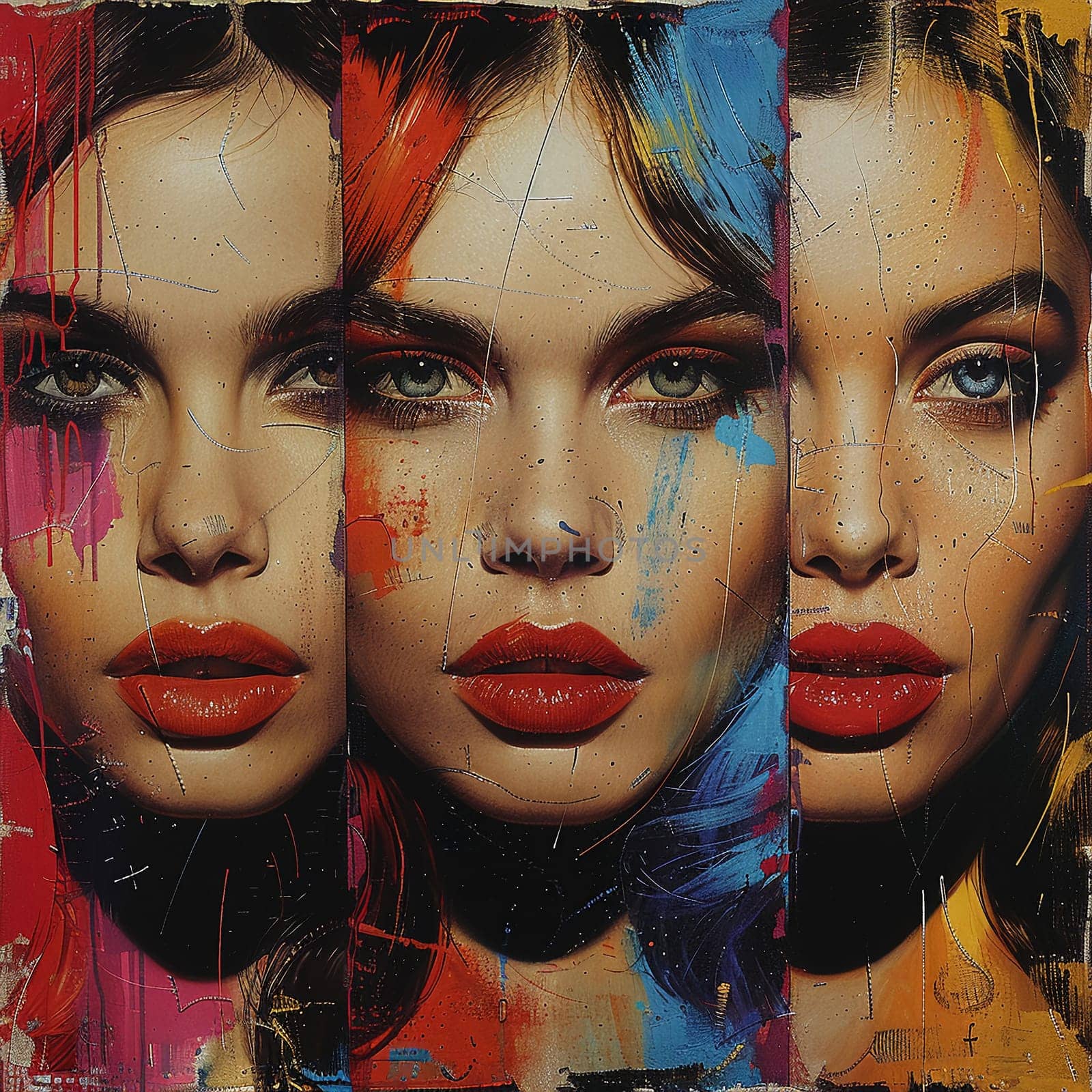 Modern pop art piece featuring iconic female figures for Women's Day.