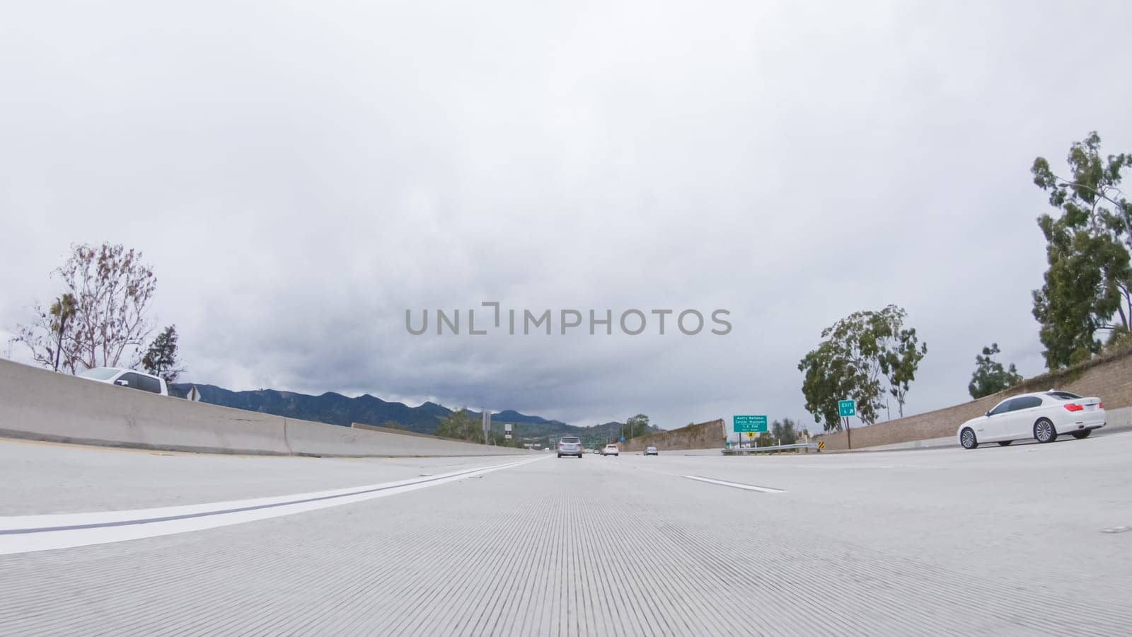 Cloudy Winter Drive on HWY 134 Near Pasadena by arinahabich