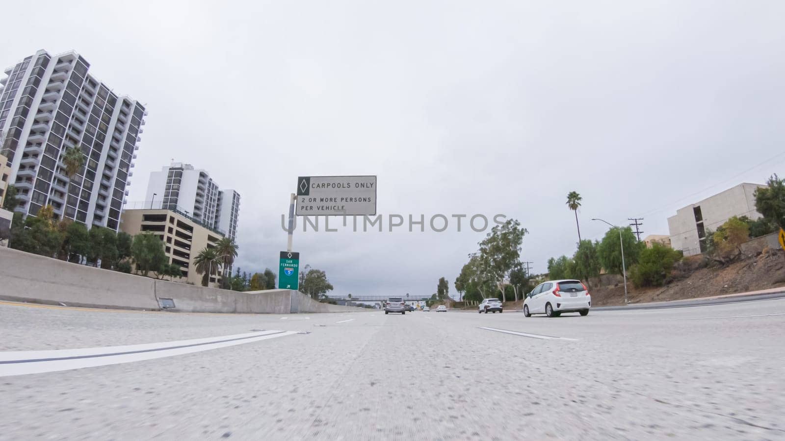 Cloudy Winter Drive on HWY 134 Near Pasadena by arinahabich