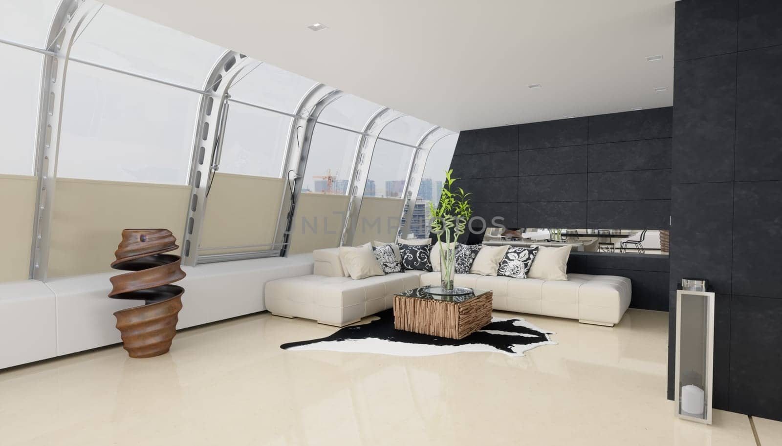 luxury living room with tv and coffee table by vicnt