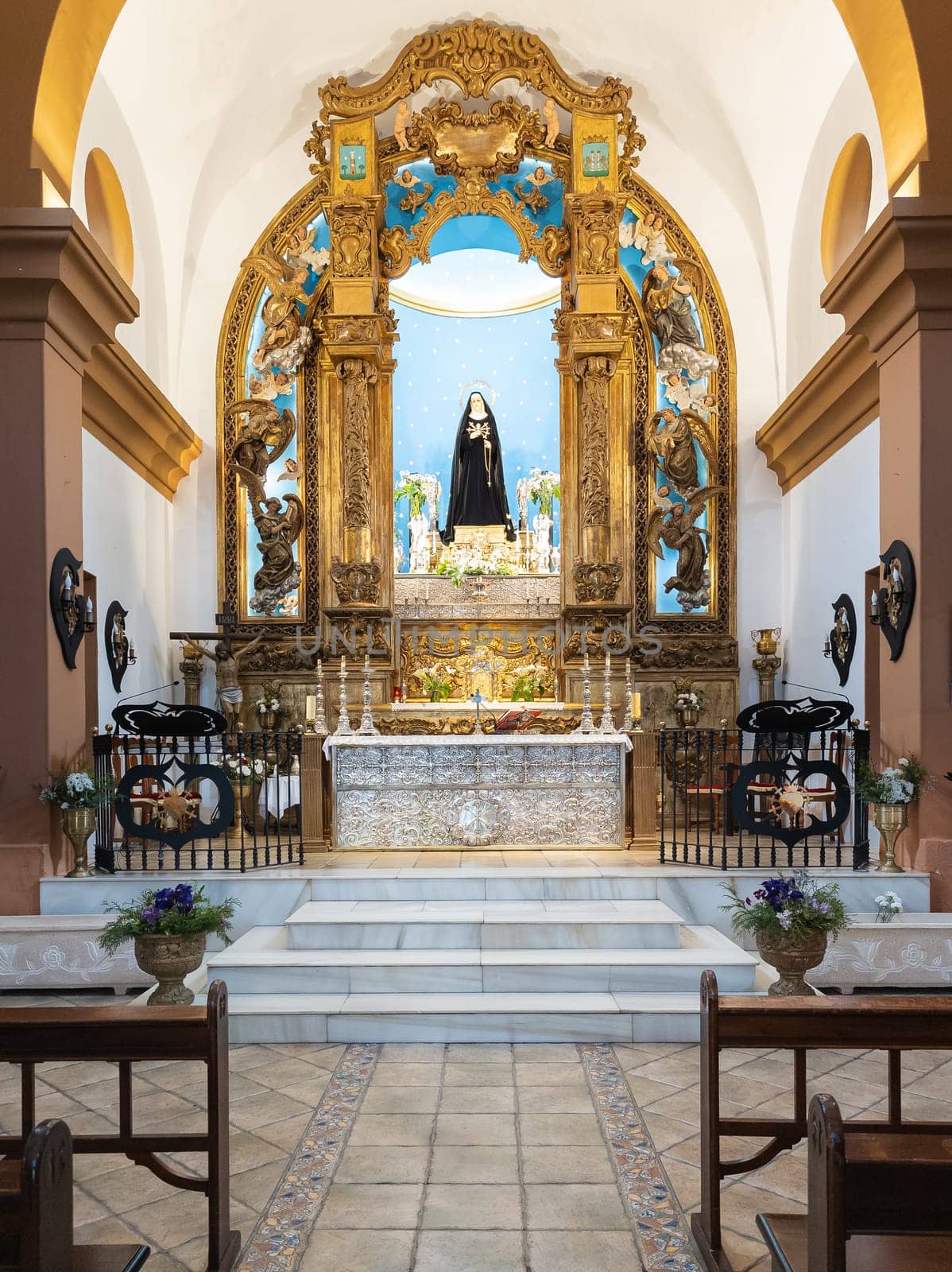 Badajoz, Spain, sunday 17 2024. The Sanctuary of Our Lady of Sorrows at Chandavila by Fotoeventis