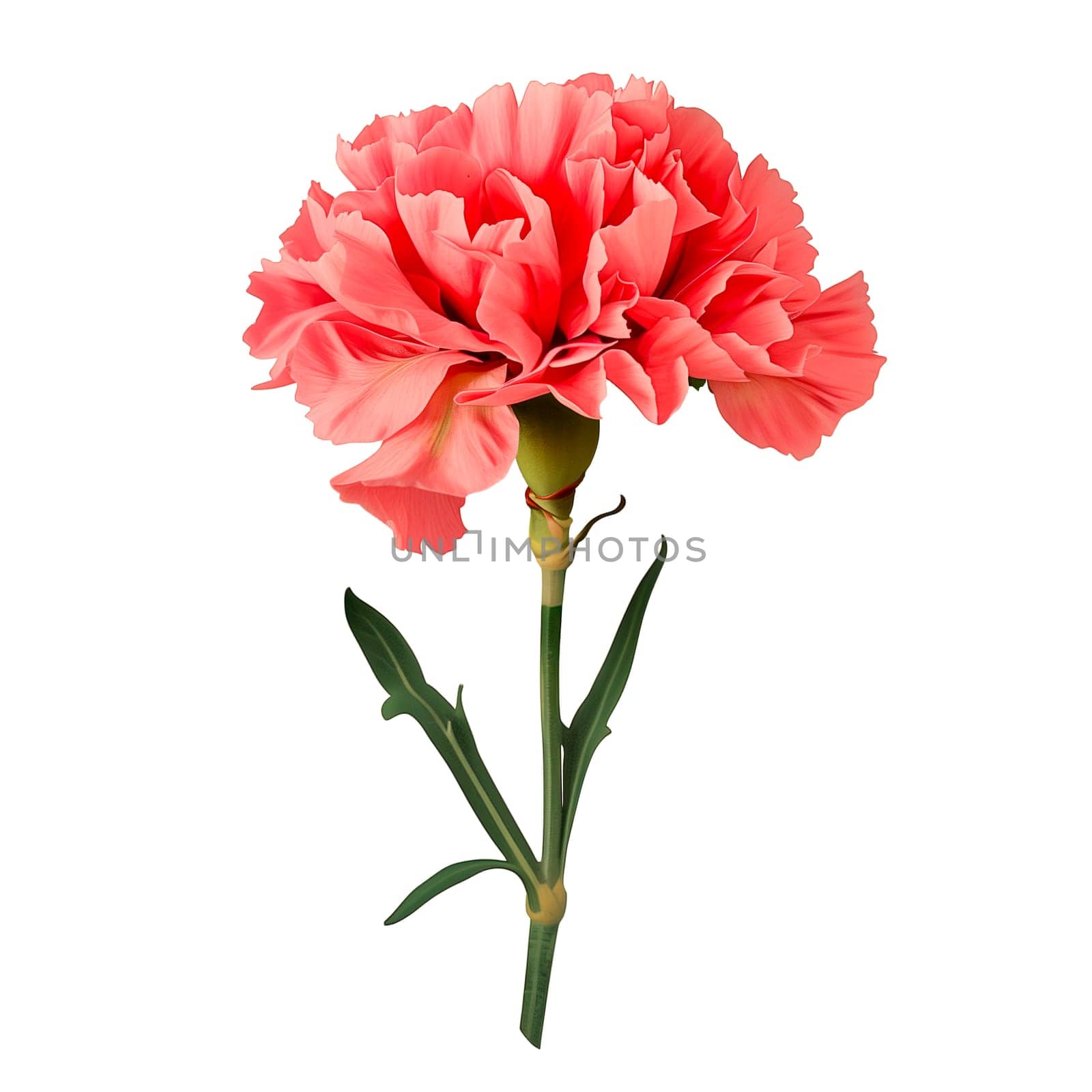 Isolated illustration of carnation floral element by Dustick