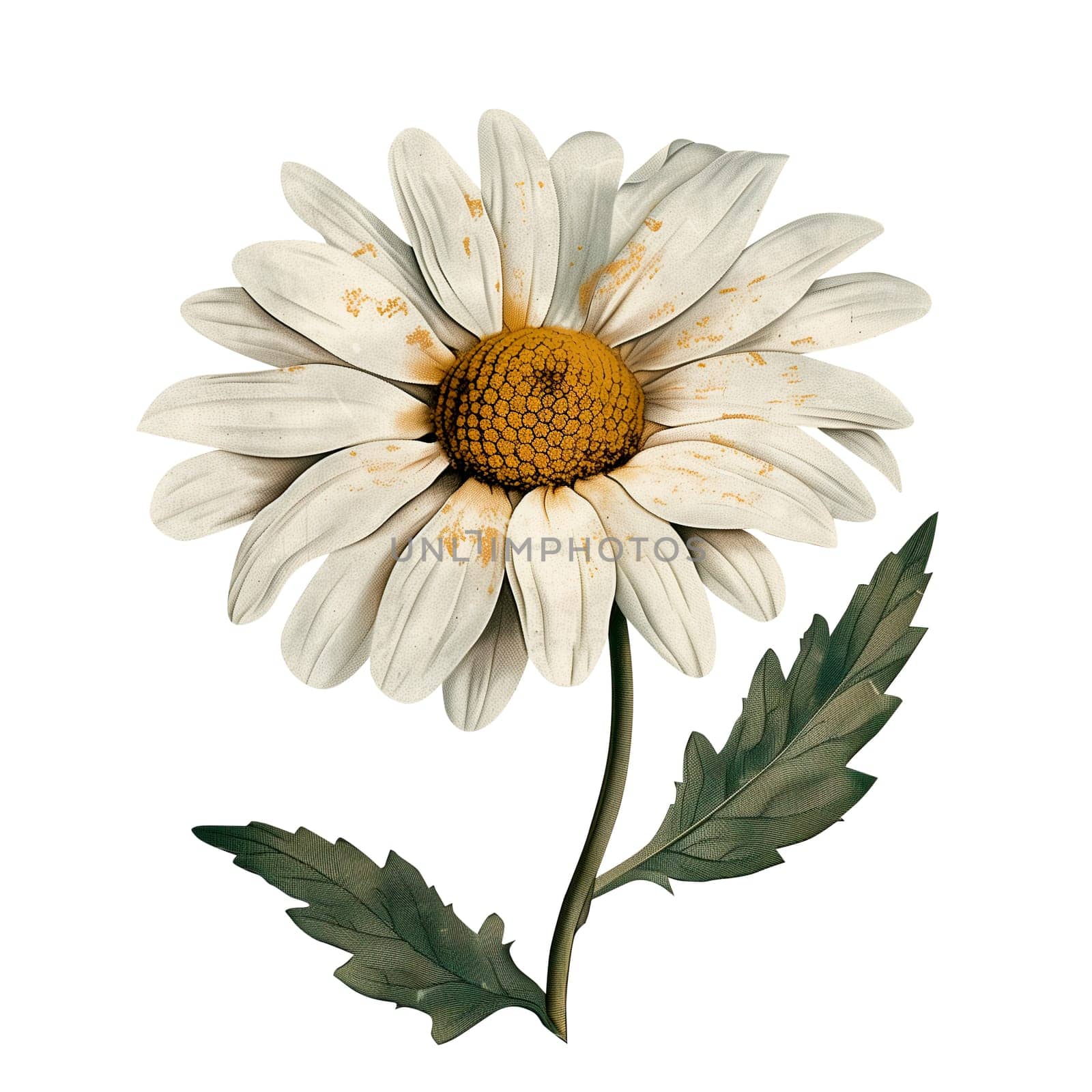 Isolated illustration of daisy floral element by Dustick