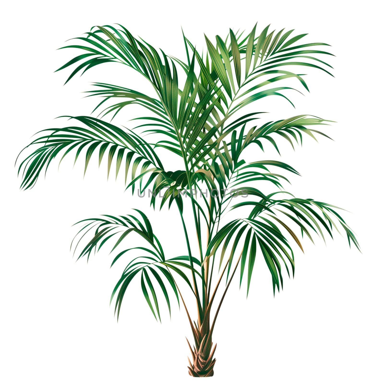 Isolated illustration of areca palm tree ai generated element