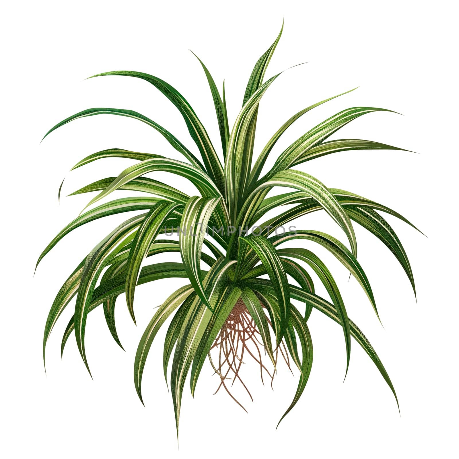 Isolated illustration of a spider plant ai generated element