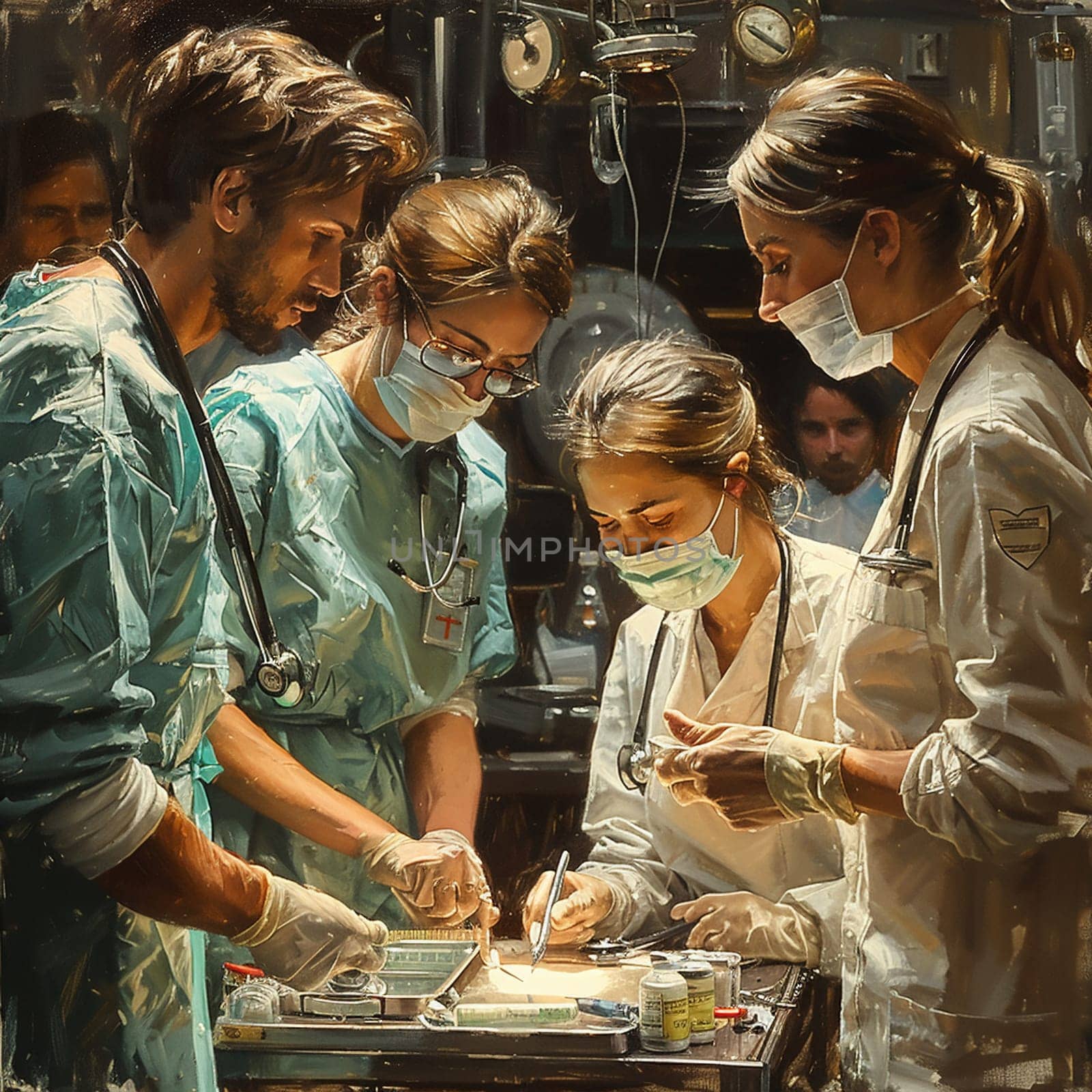 Powerful portrait of medical team in action by Benzoix