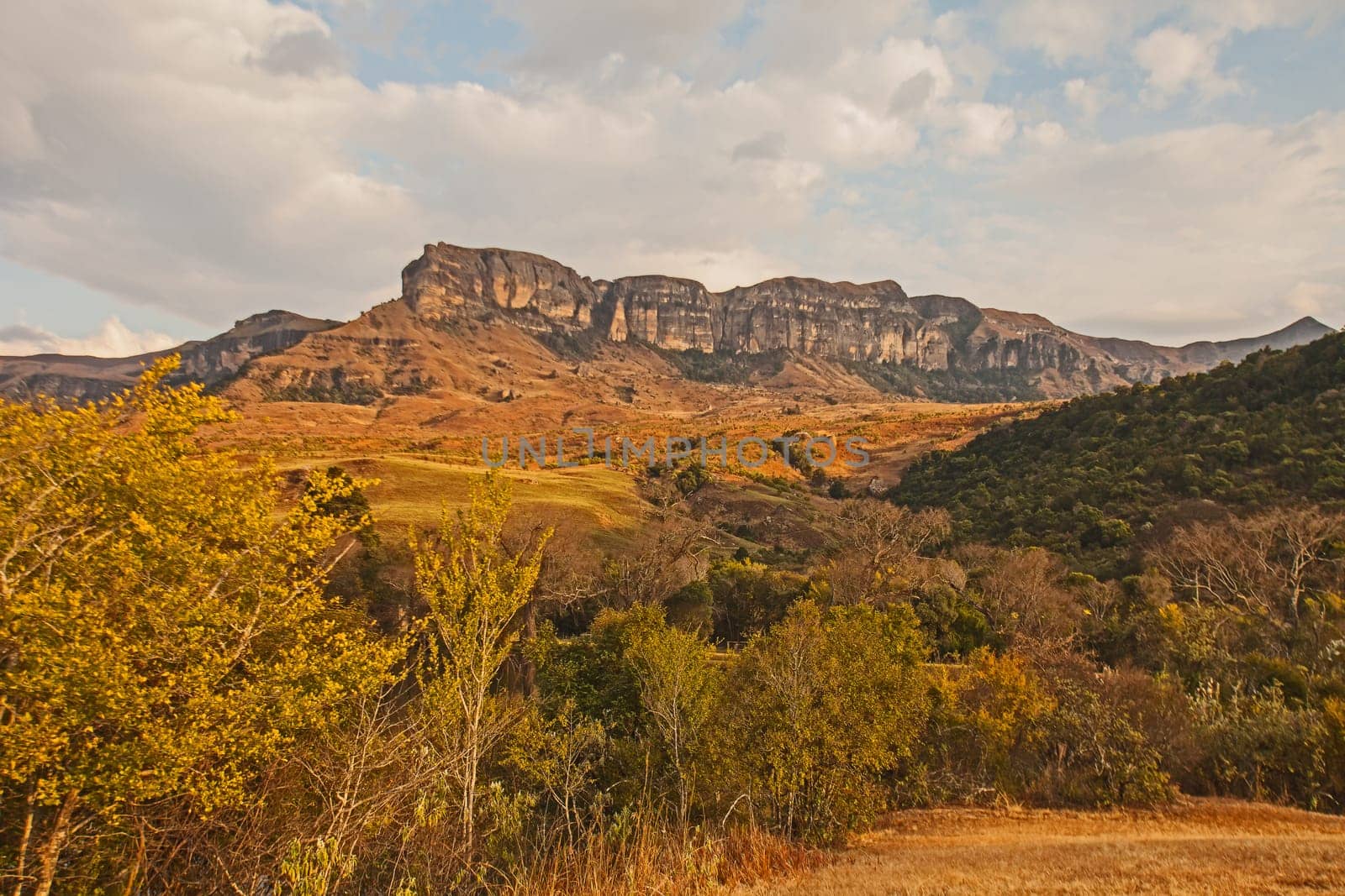 Mountain Landscape in the Royal Natal National Park in the Drakensberg South Africa