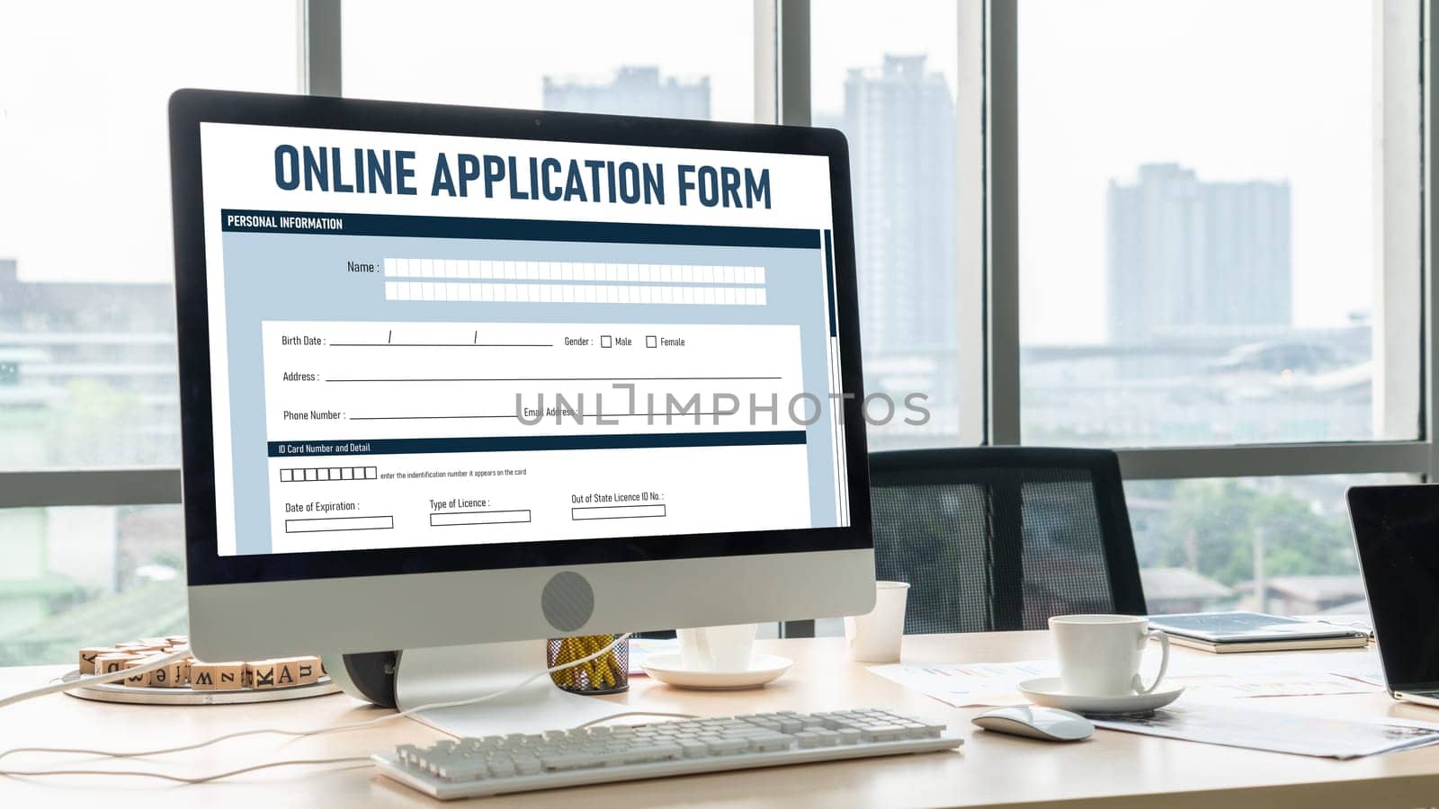 Online application form for modish registration on the internet website