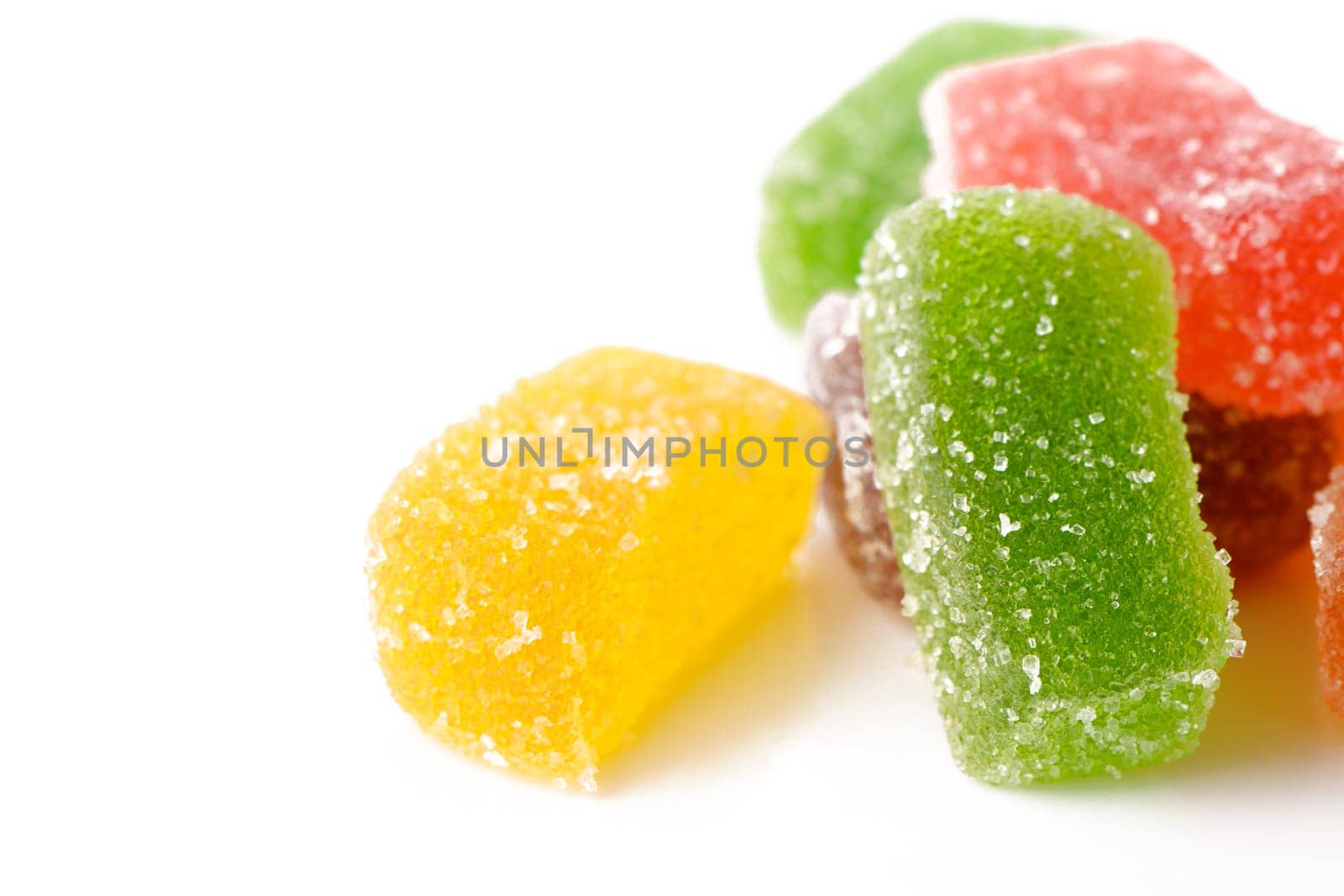 Fruit marmalade isolated on white background with clipping path, collection