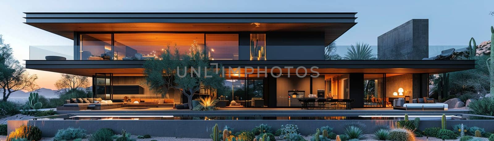 Contemporary Desert Home with Sustainable Landscaping, embodying modern desert modernism.