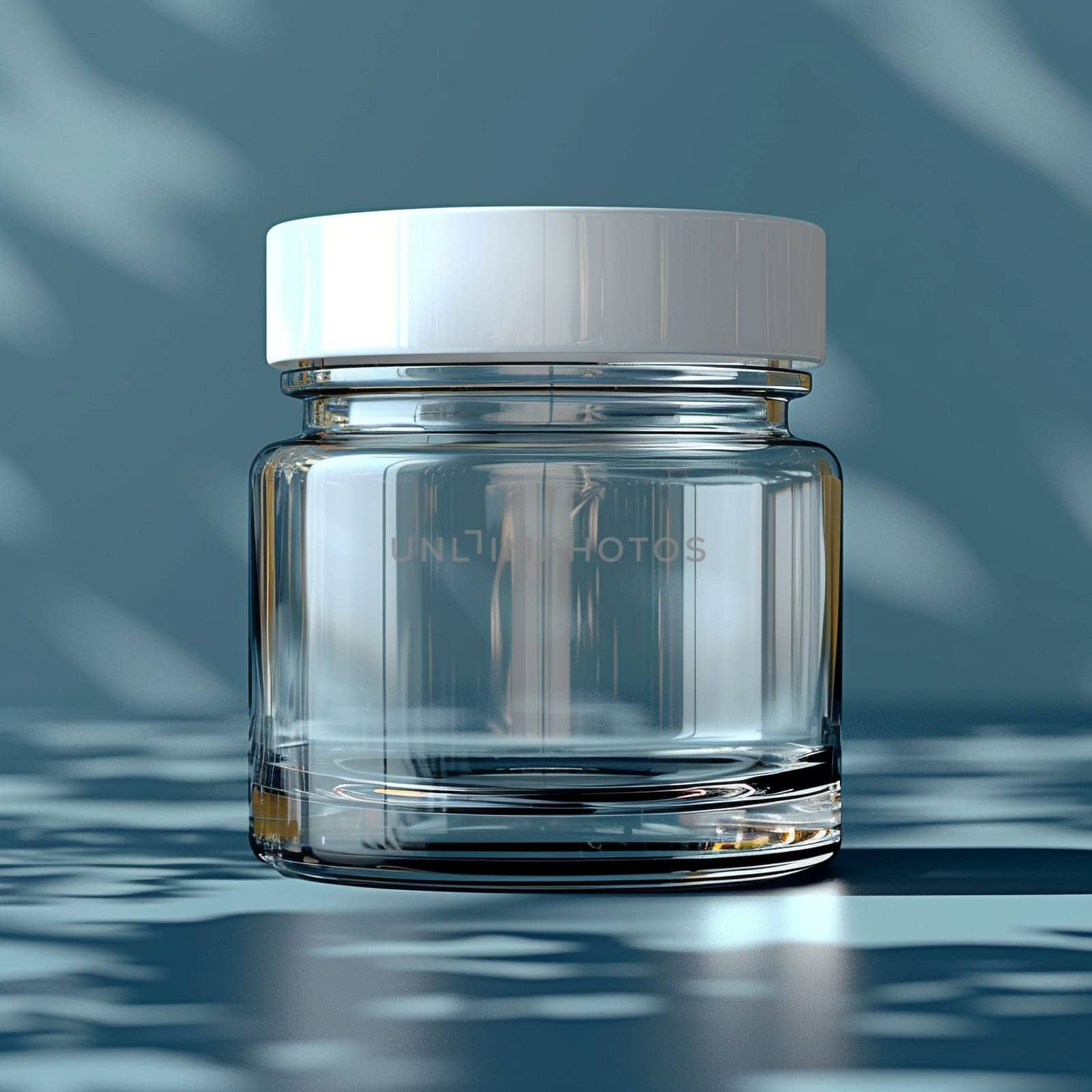 Clear Glass Jar Mockup, for packaging design in food and cosmetics.