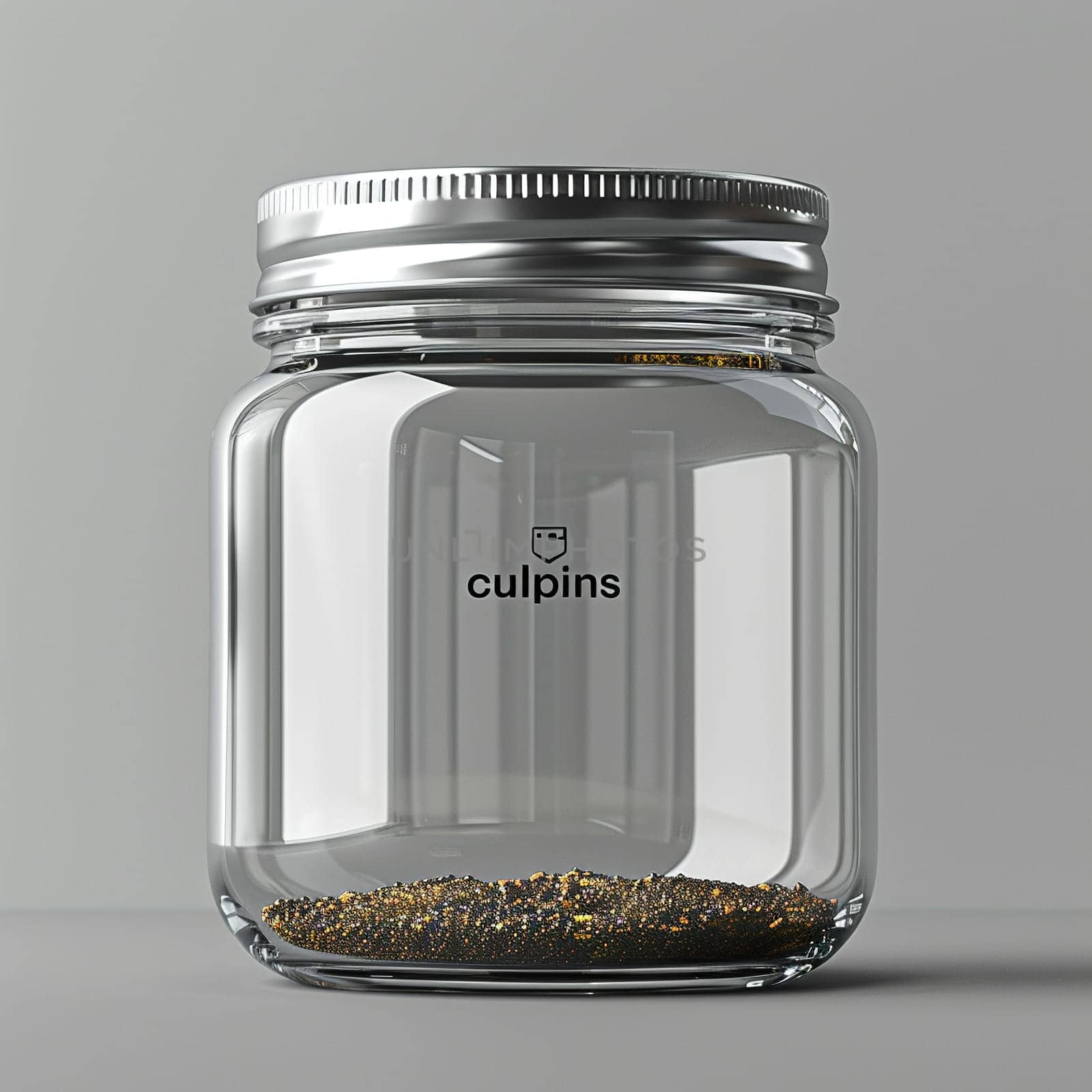 Clear Glass Jar Mockup, for packaging design in food and cosmetics.