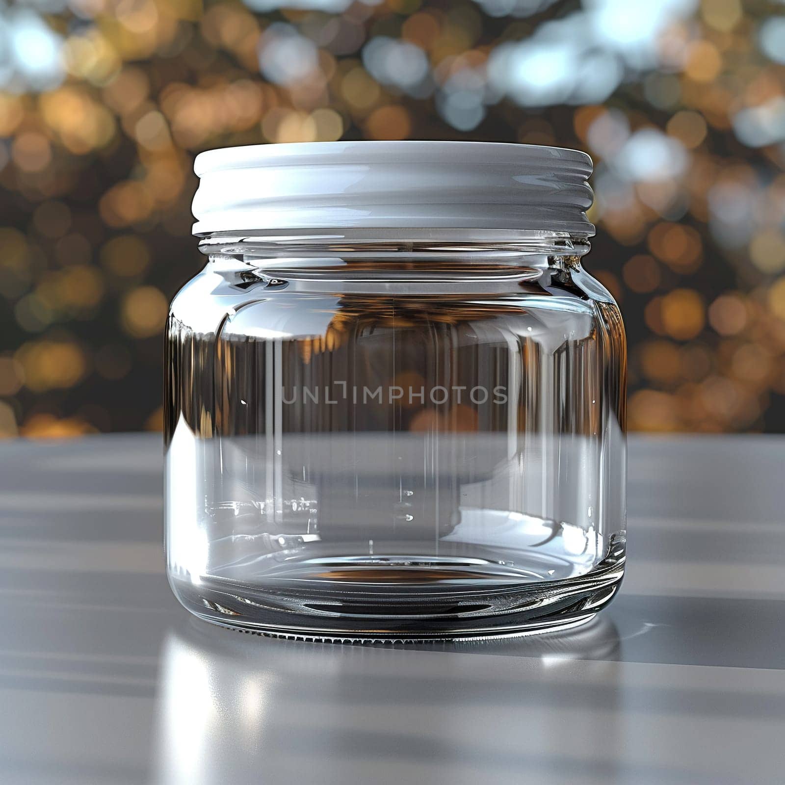 Clear Glass Jar Mockup, for packaging design in food and cosmetics.