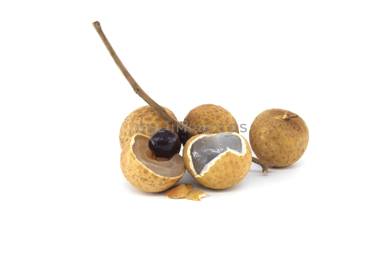 Dragon eye fruit or longan bao isolated on white by NetPix