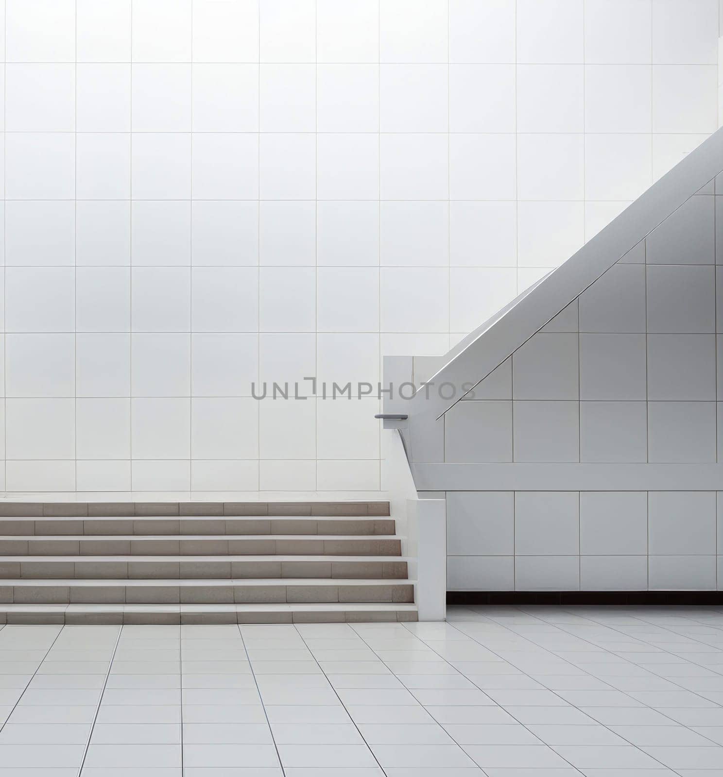 mockup stairs for creating advertisement .Generative AI.