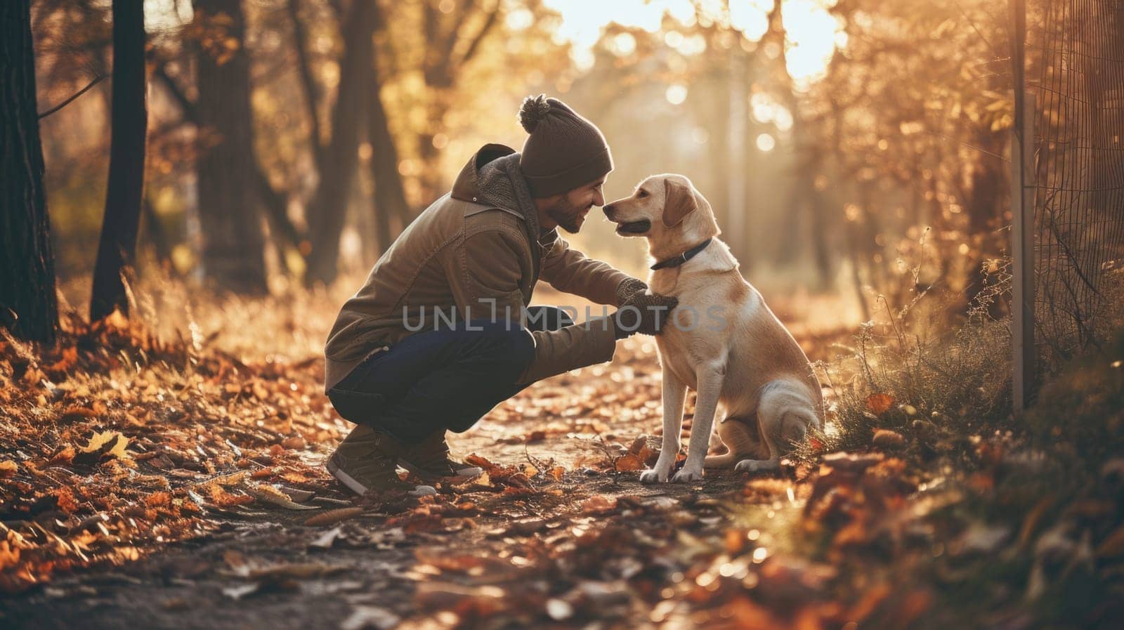 playful dog and its owner in nature outdoor , healthy lifestyle pragma