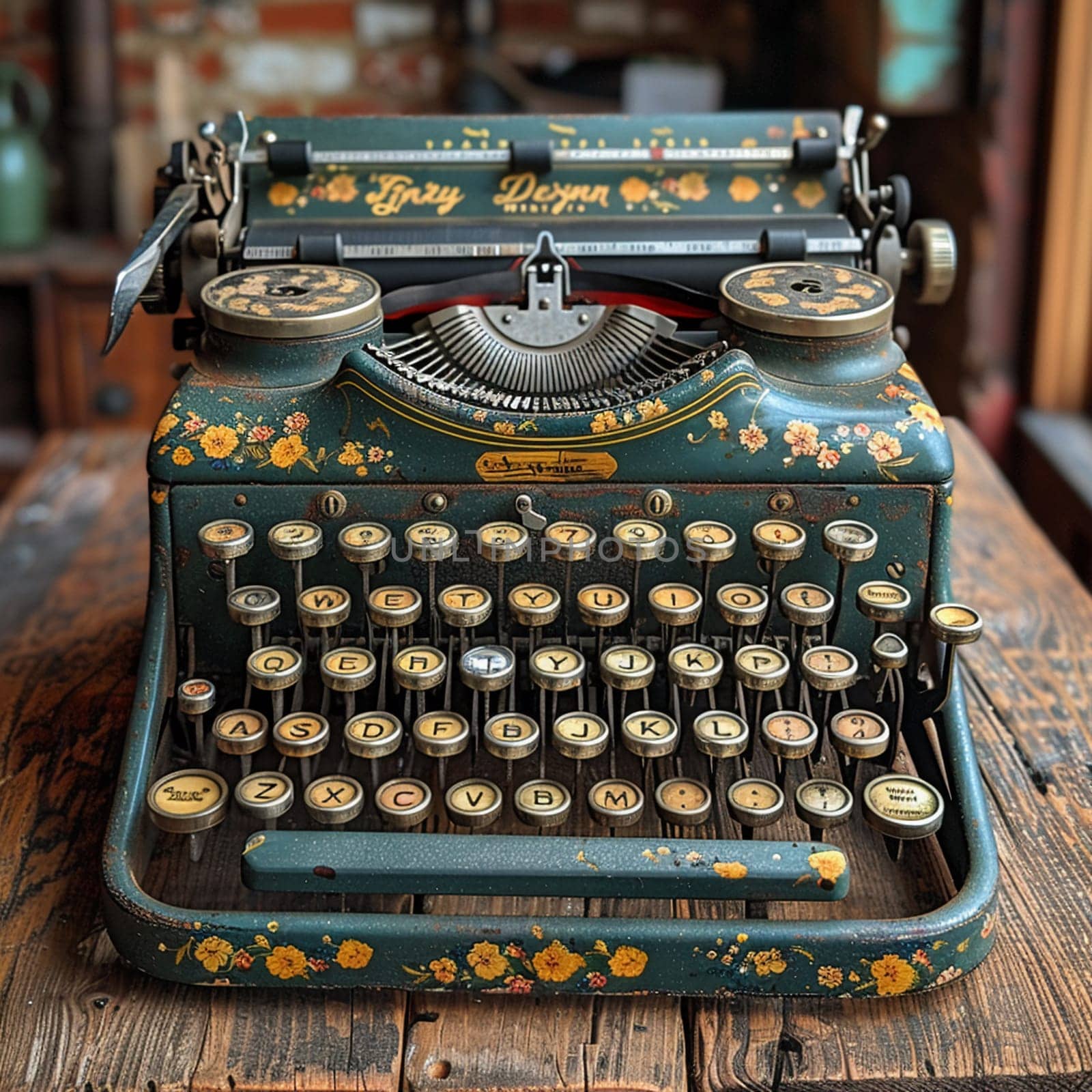 Image of antique typewriter, denoting writing and nostalgia.