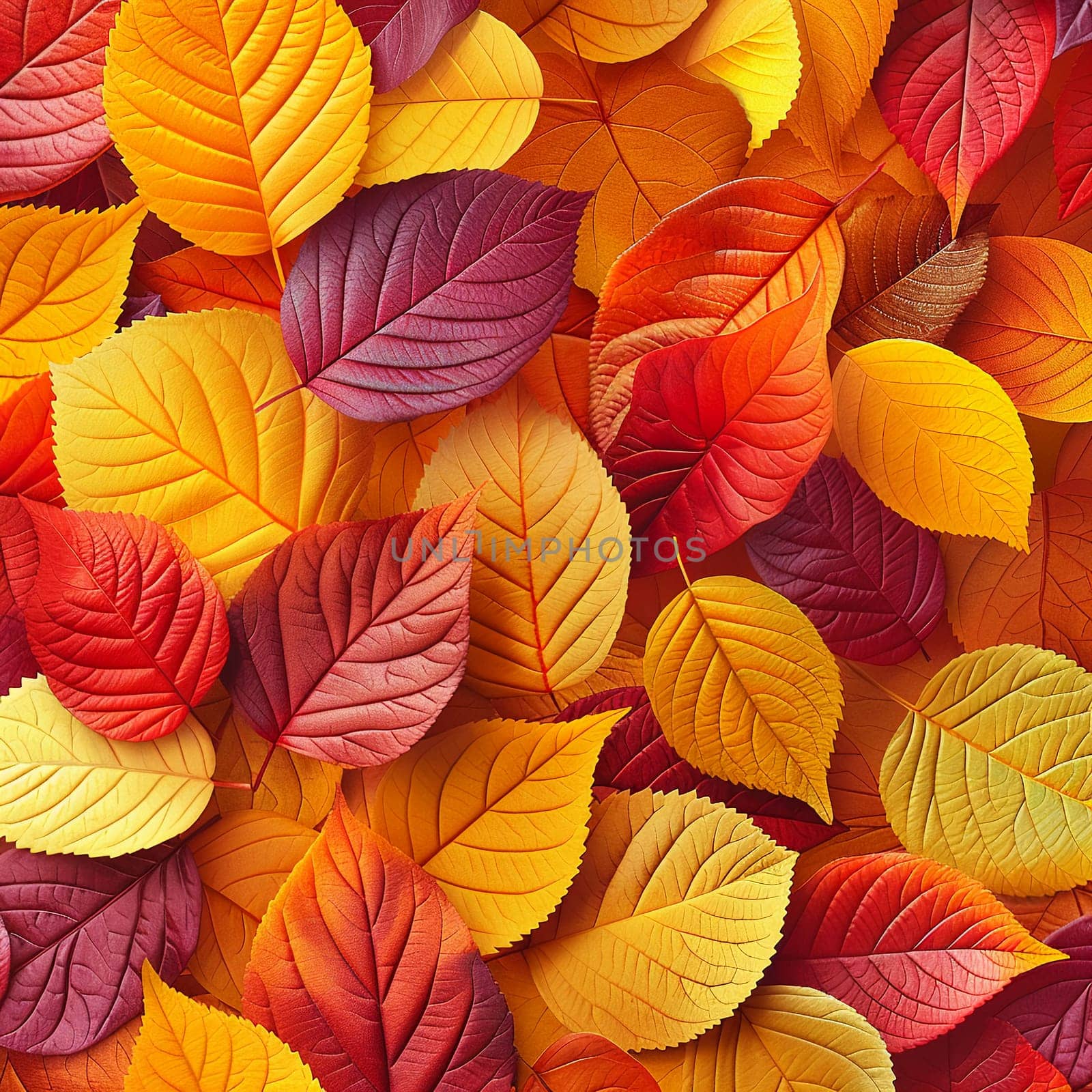 Seamless pattern of autumn leaves for backgrounds or wallpaper designs. by Benzoix