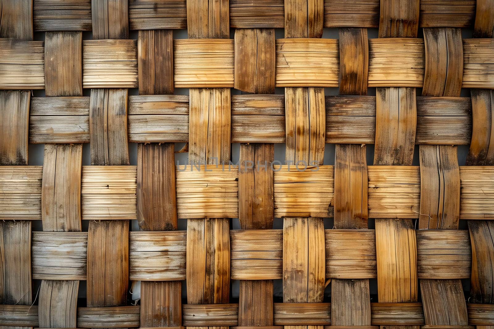 flat full-frame seamless texture of wicker bamboo wall by z1b